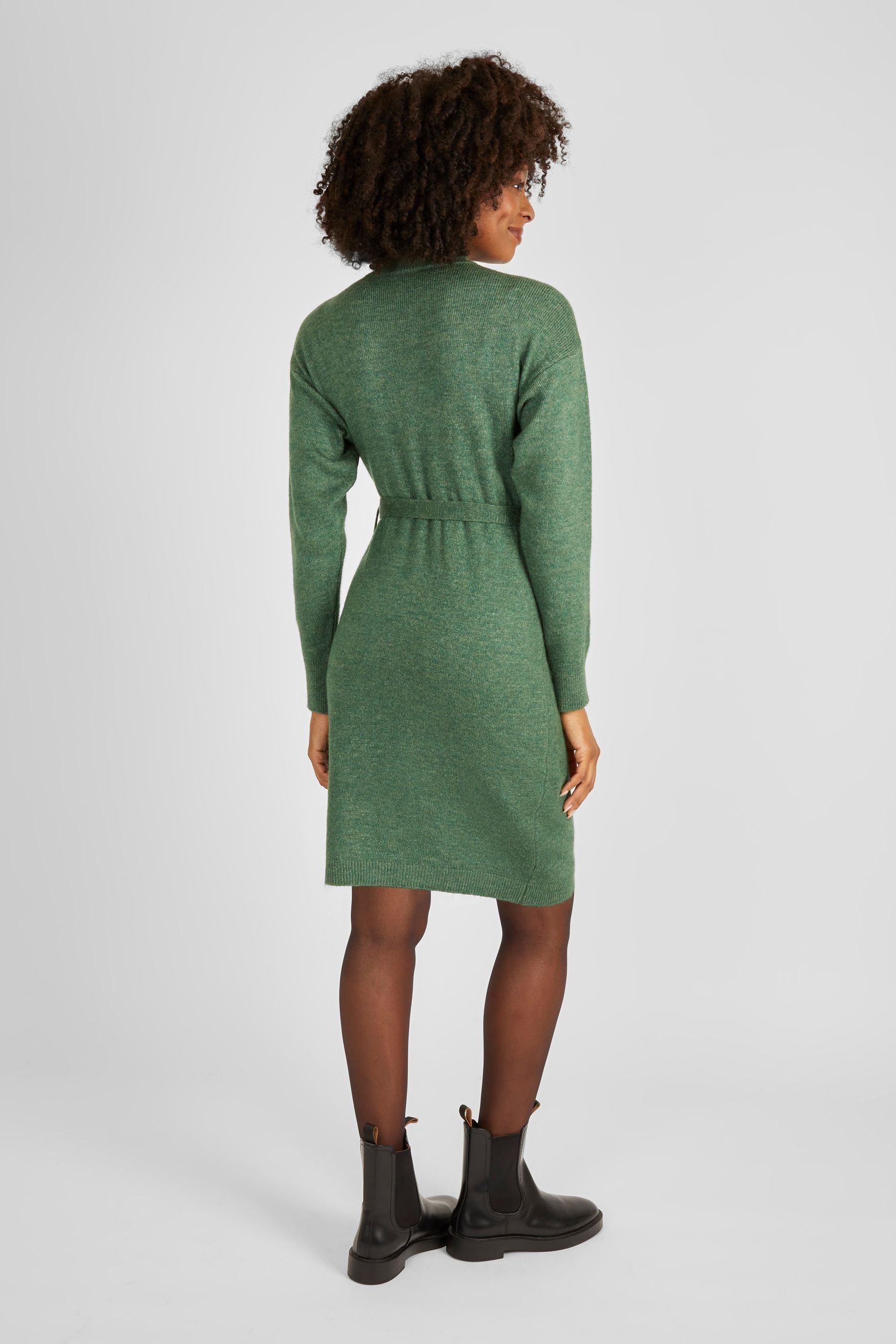 Green JoJo Maman Bébé Turtle Neck Knitted Maternity Dress