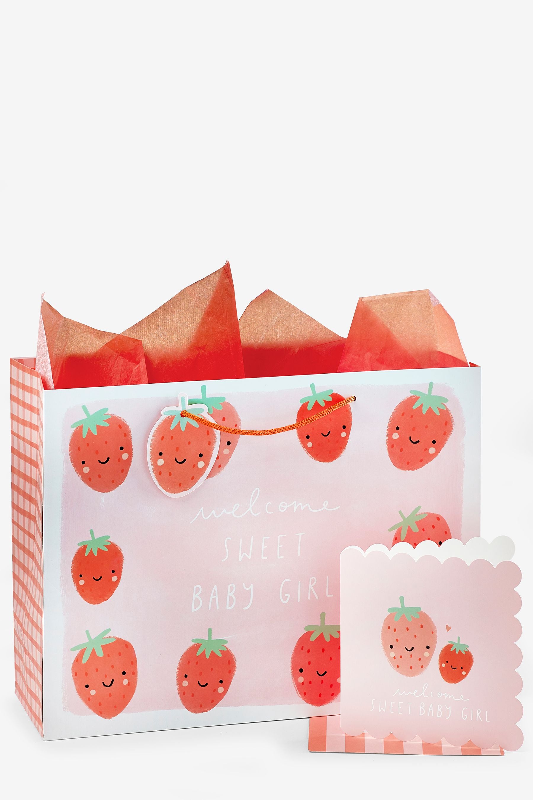 Pink Strawberry's Gift Bag and Card Set