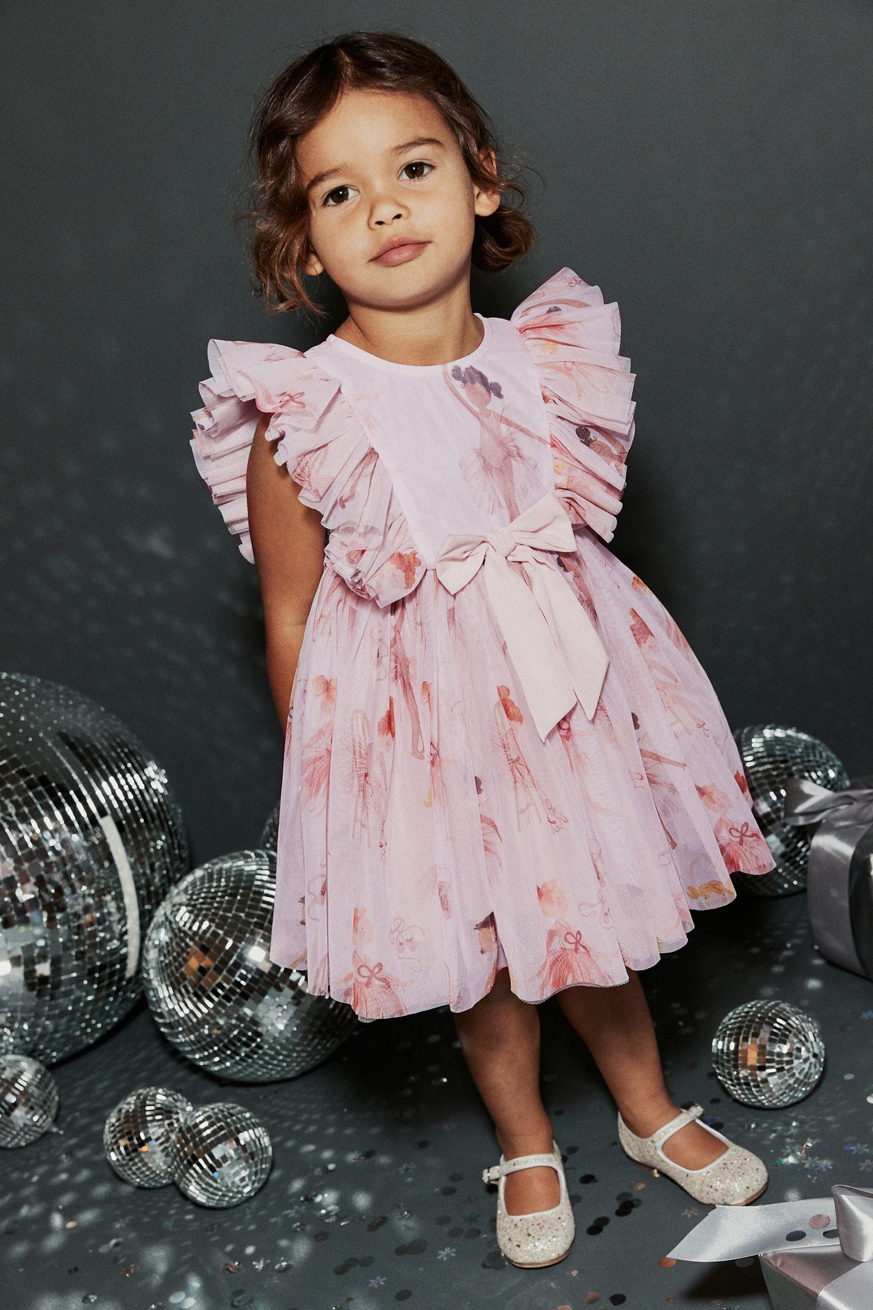 Pink Mesh Party Dress (3mths-7yrs)