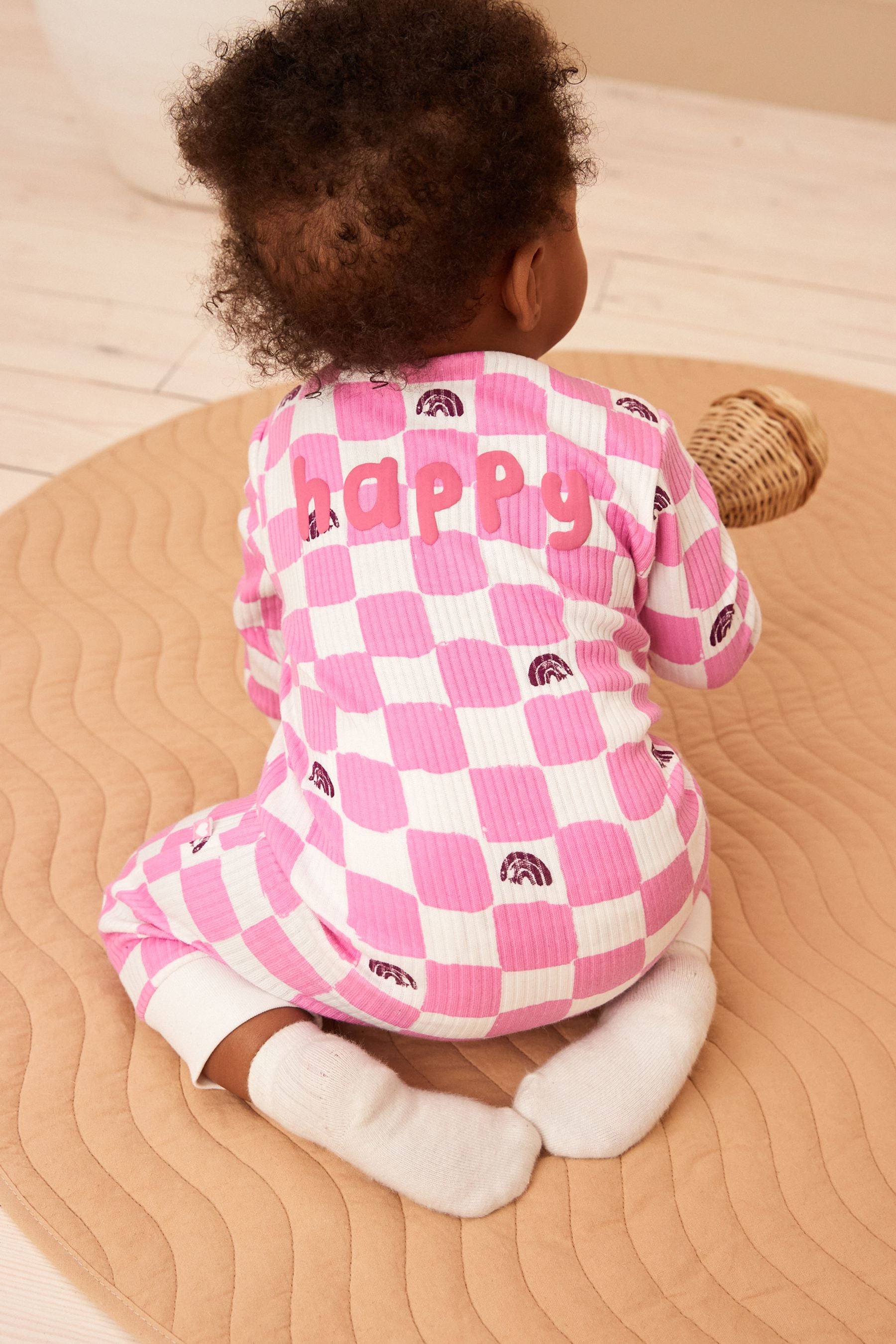 Pink Footless Baby Sleepsuits 3 Pack (0mths-3yrs)