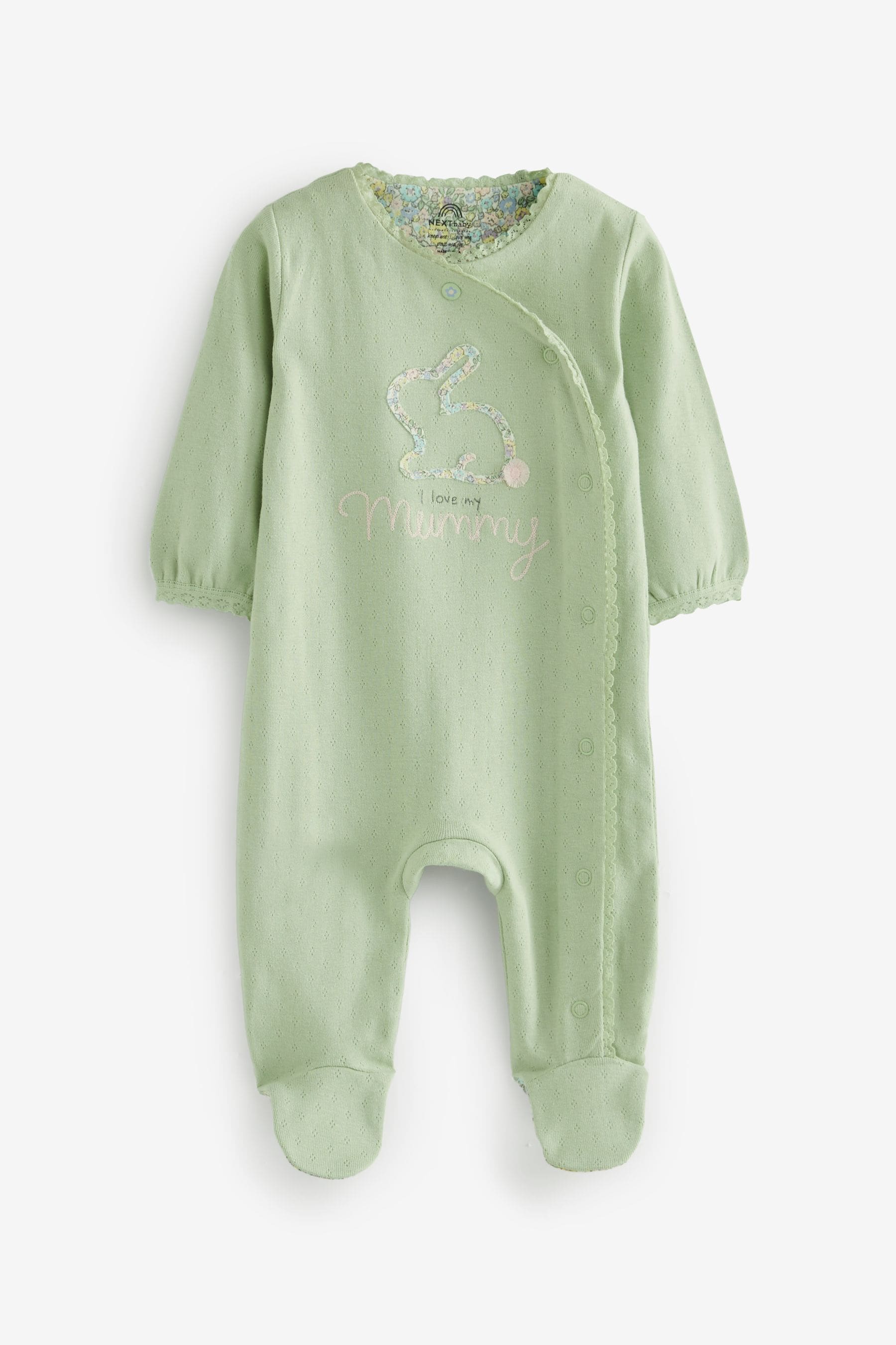 Sage Green Mummy 100% Cotton Family Sleepsuit (0-2yrs)