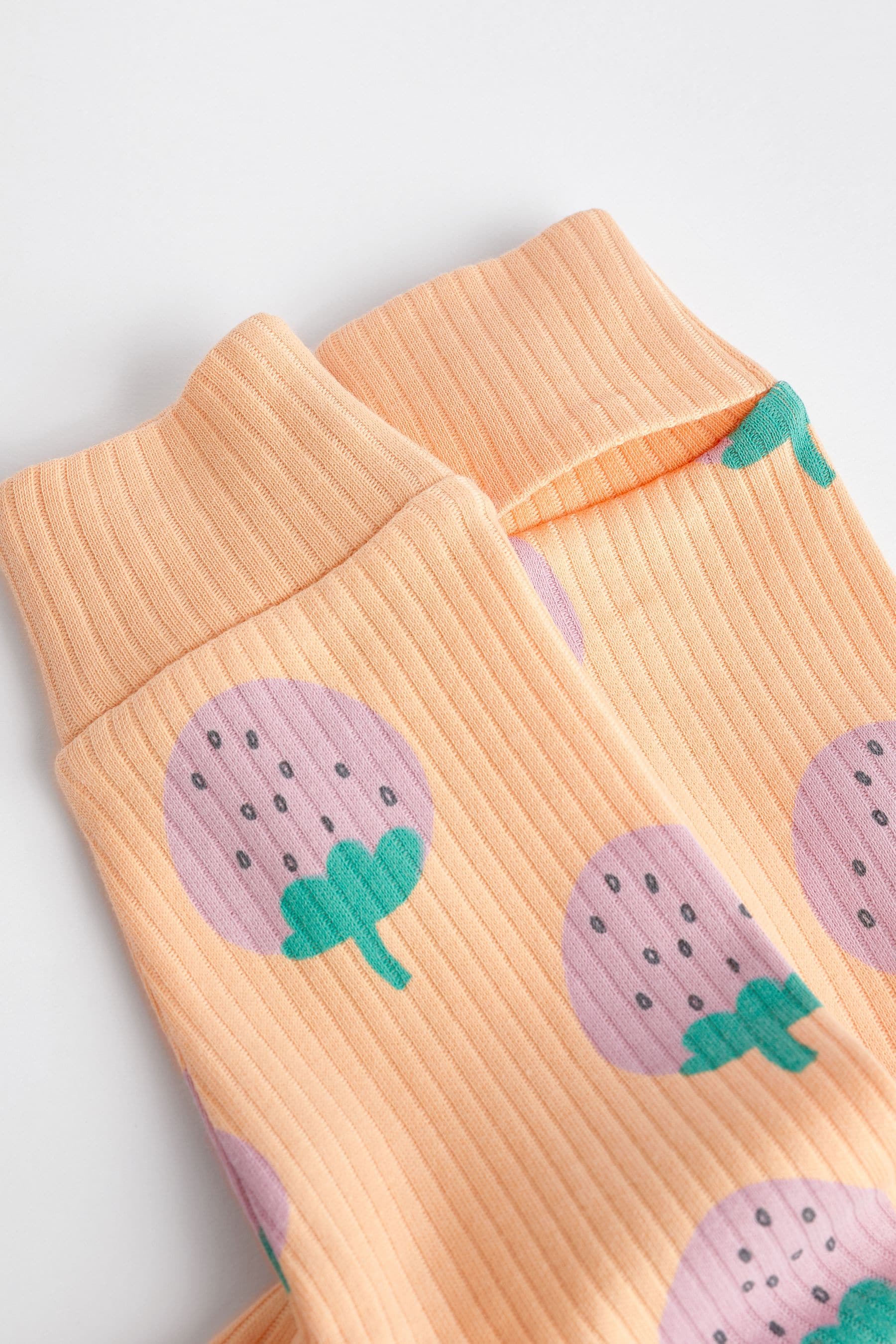 Lilac/Orange Baby Printed Footless Sleepsuits 3 Pack (0mths-3yrs)