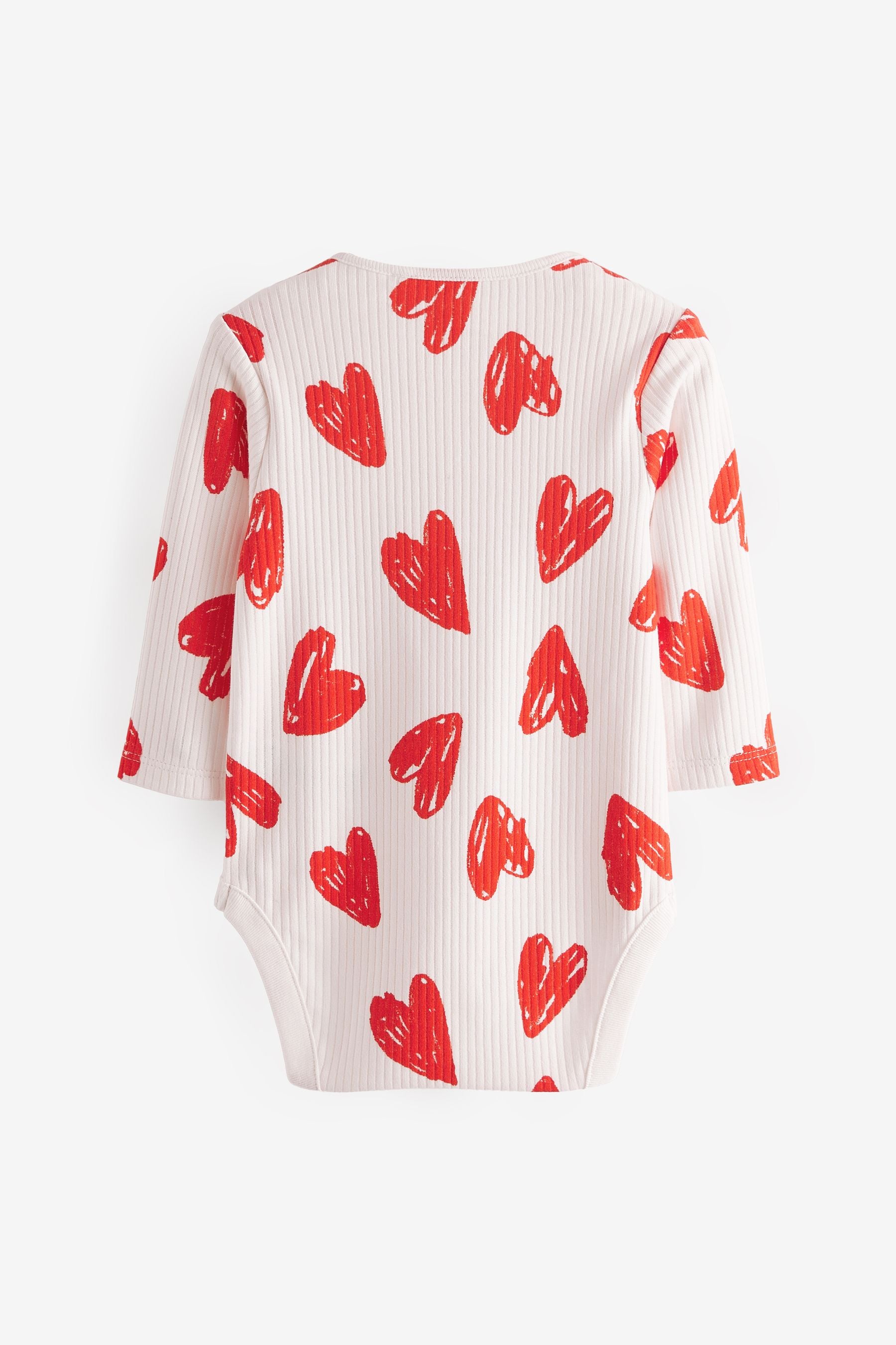 Red Hearts Love Baby Bodysuit