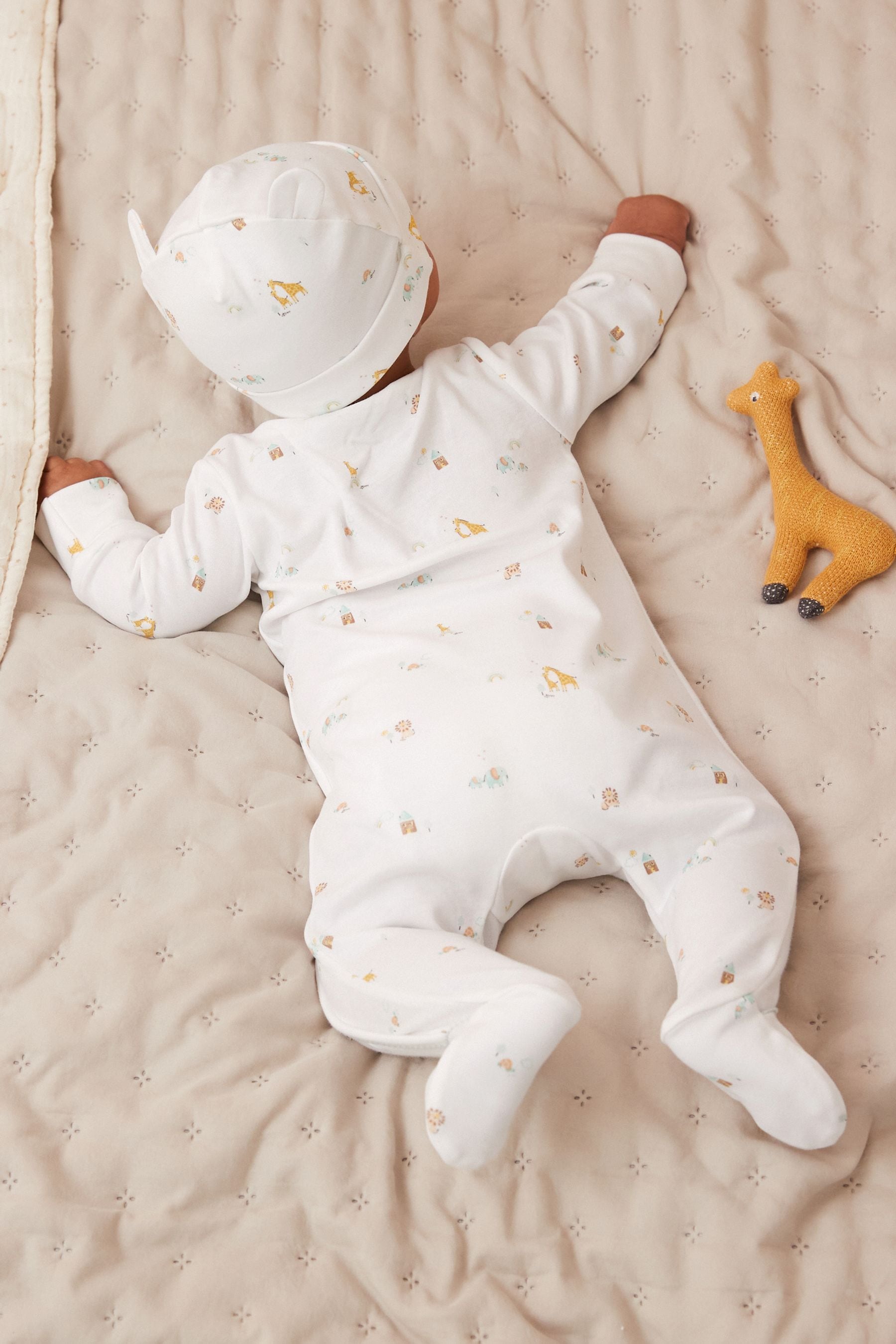 White Born in 2024 Baby Sleepsuit (0-9mths)