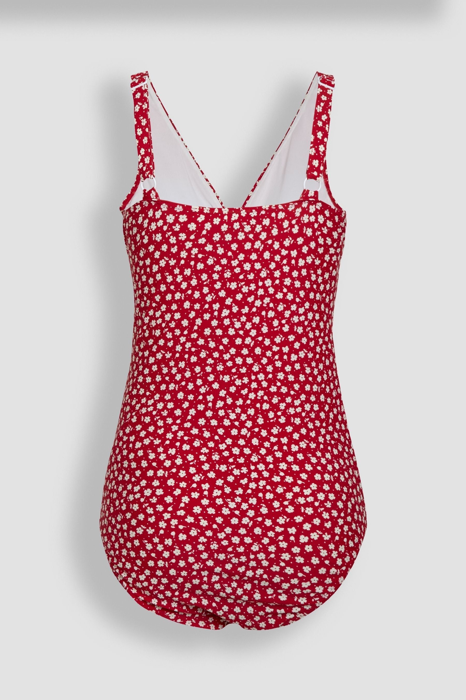 JoJo Maman Bébé Red Ditsy Floral V-Neck Maternity Swimsuit