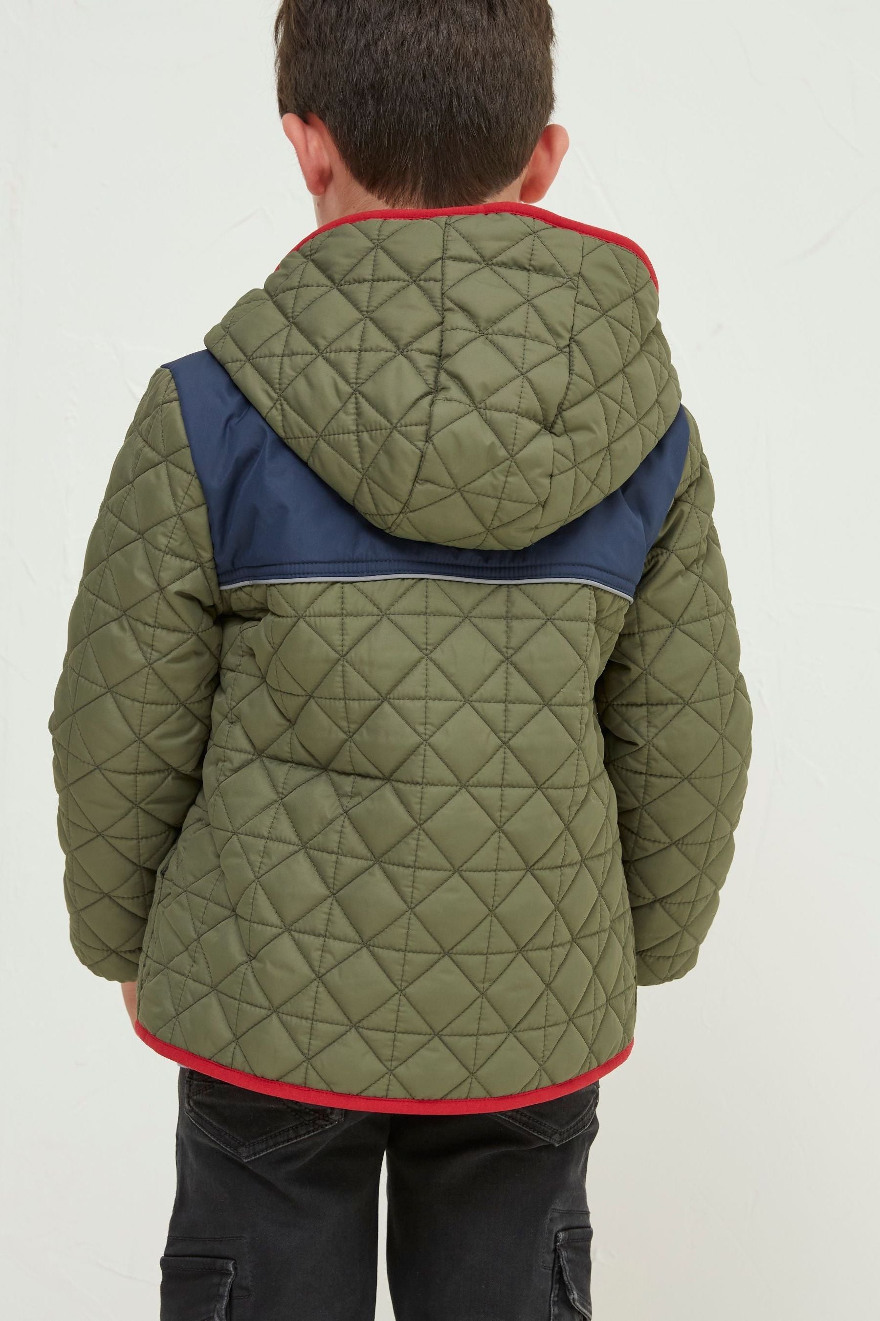 FatFace Green Reversible Quilted Jacket