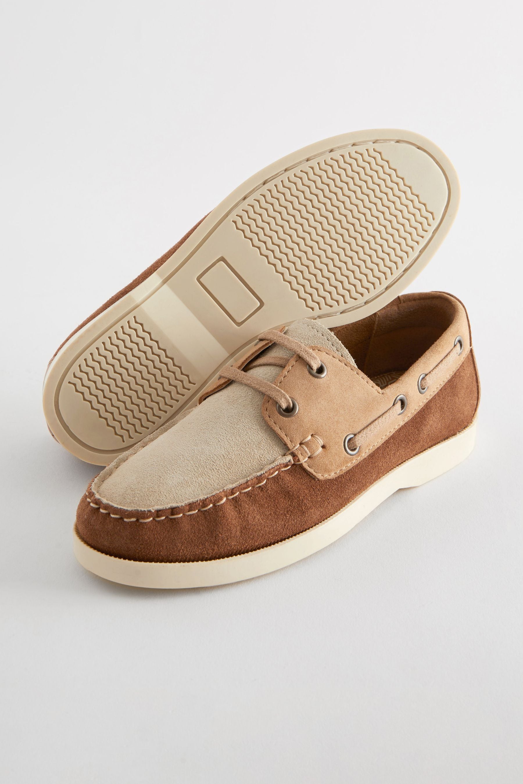 Neutral Leather Boat Shoes