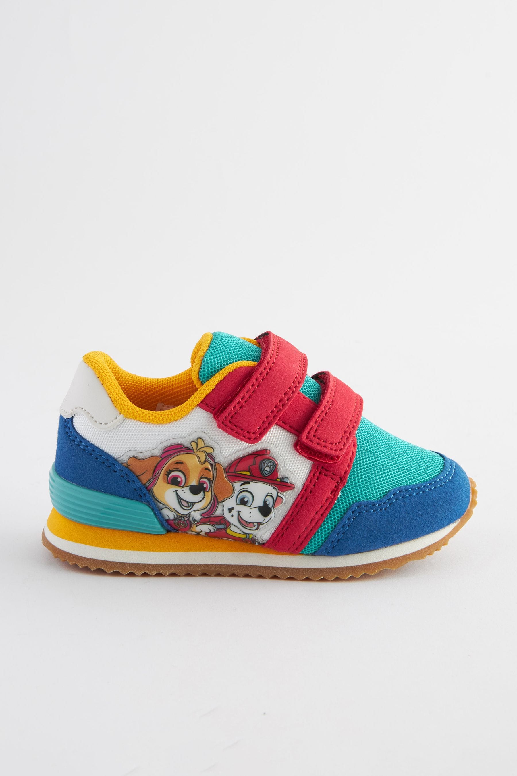 Paw Patrol Blue Colourblock Standard Fit (F) Double Strap Trainers