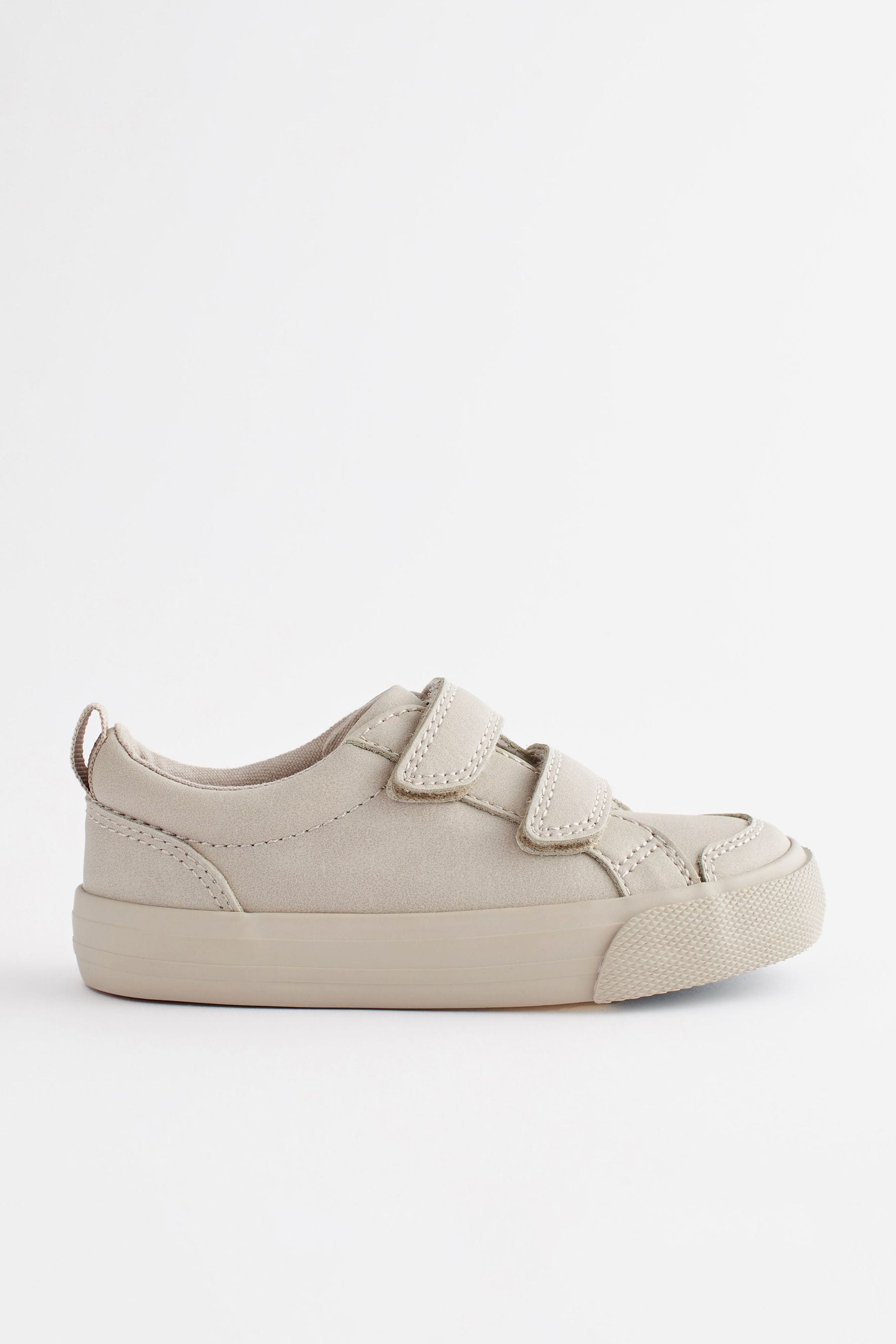 Stone Cream Two Strap Touch Fastening Trainers