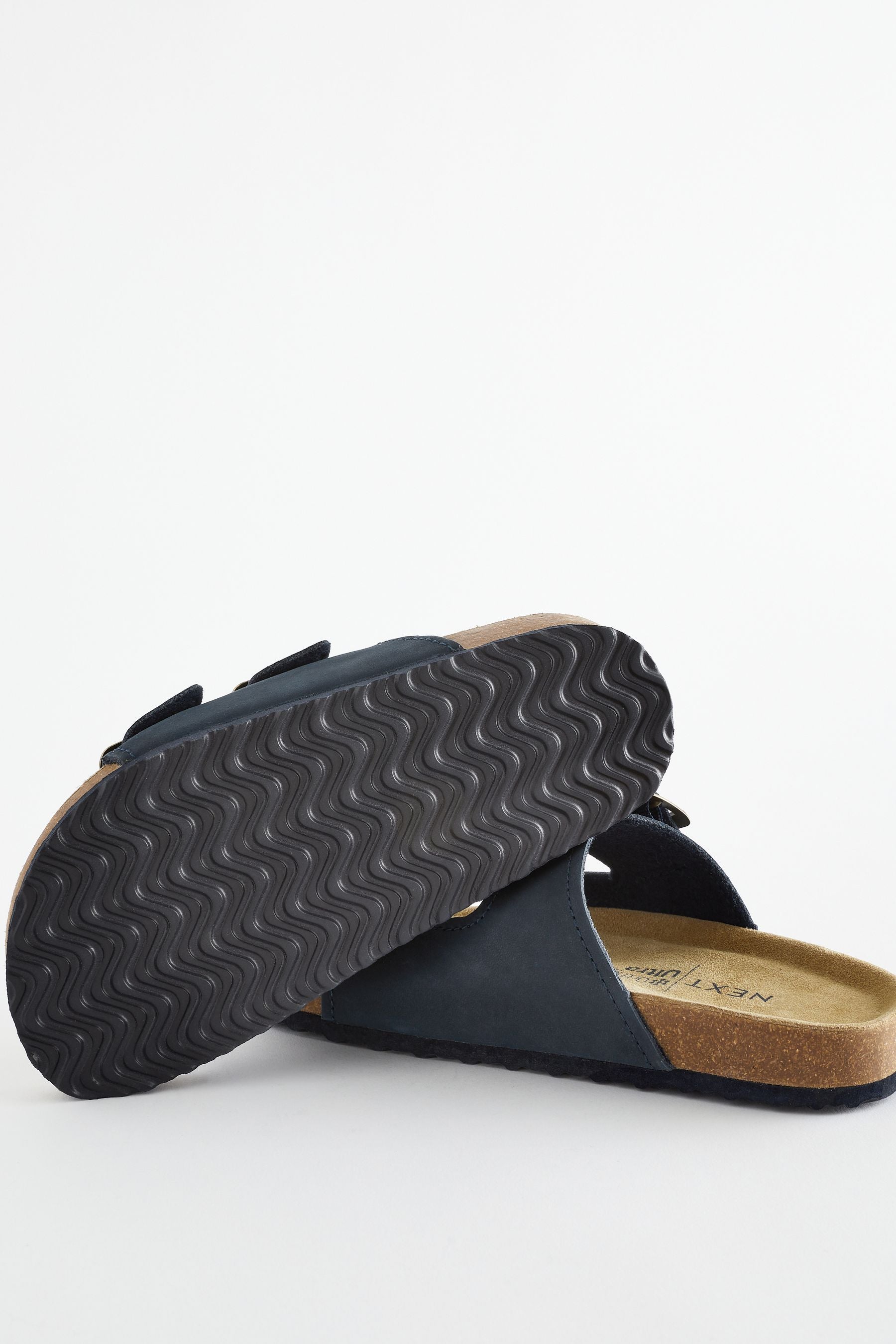 Navy Slip-On Corkbed Sandals