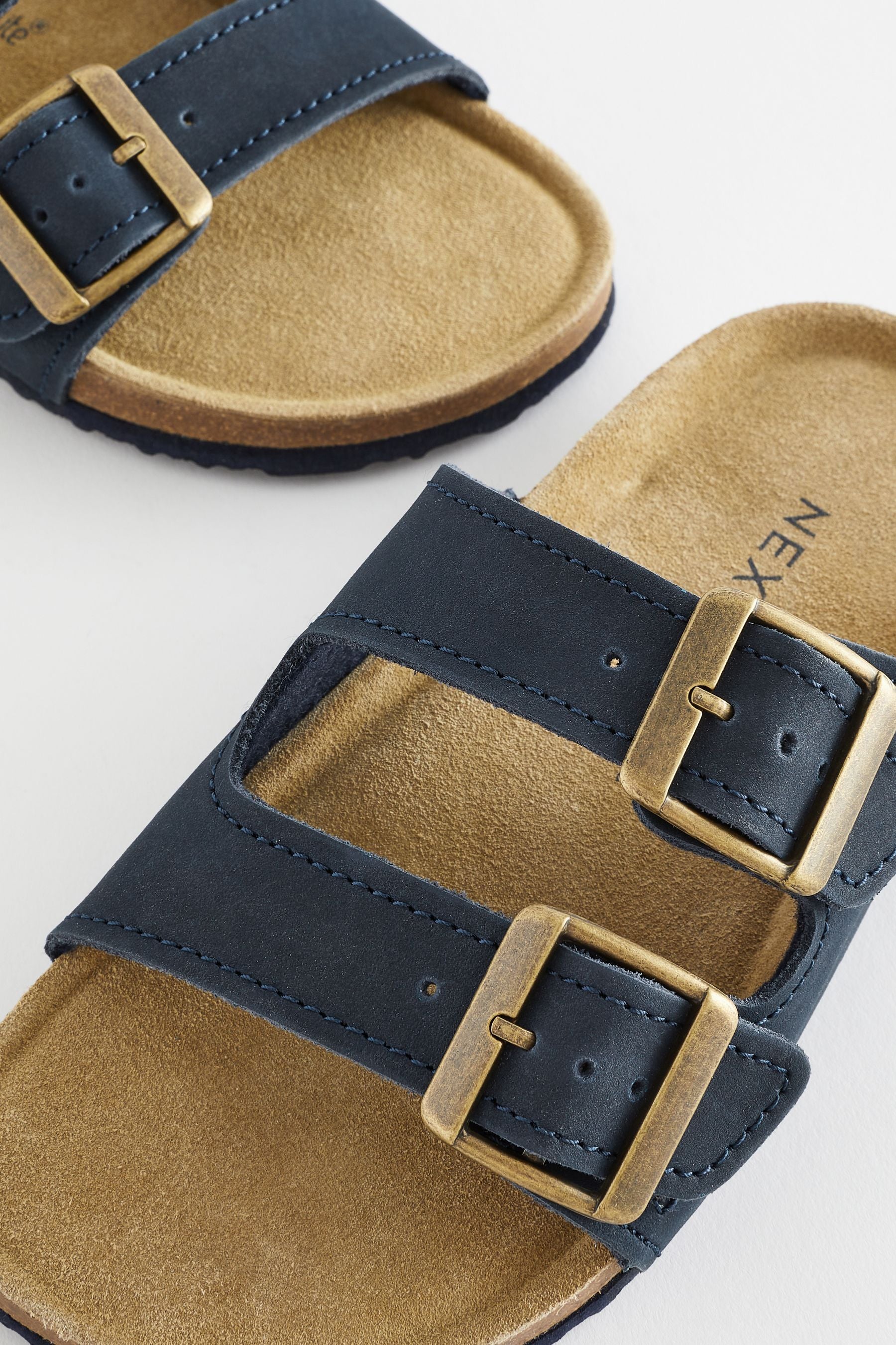 Navy Slip-On Corkbed Sandals