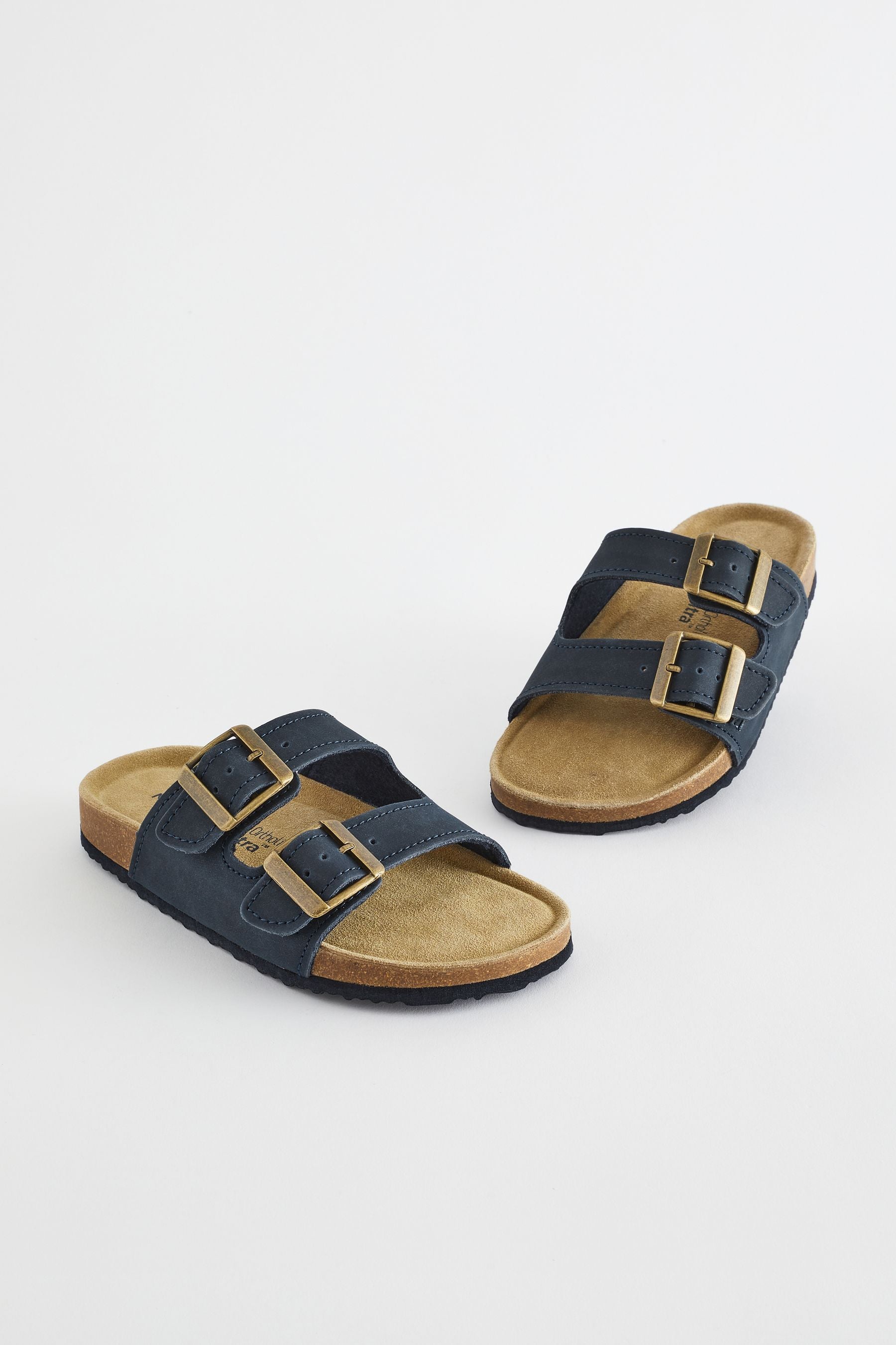 Navy Slip-On Corkbed Sandals