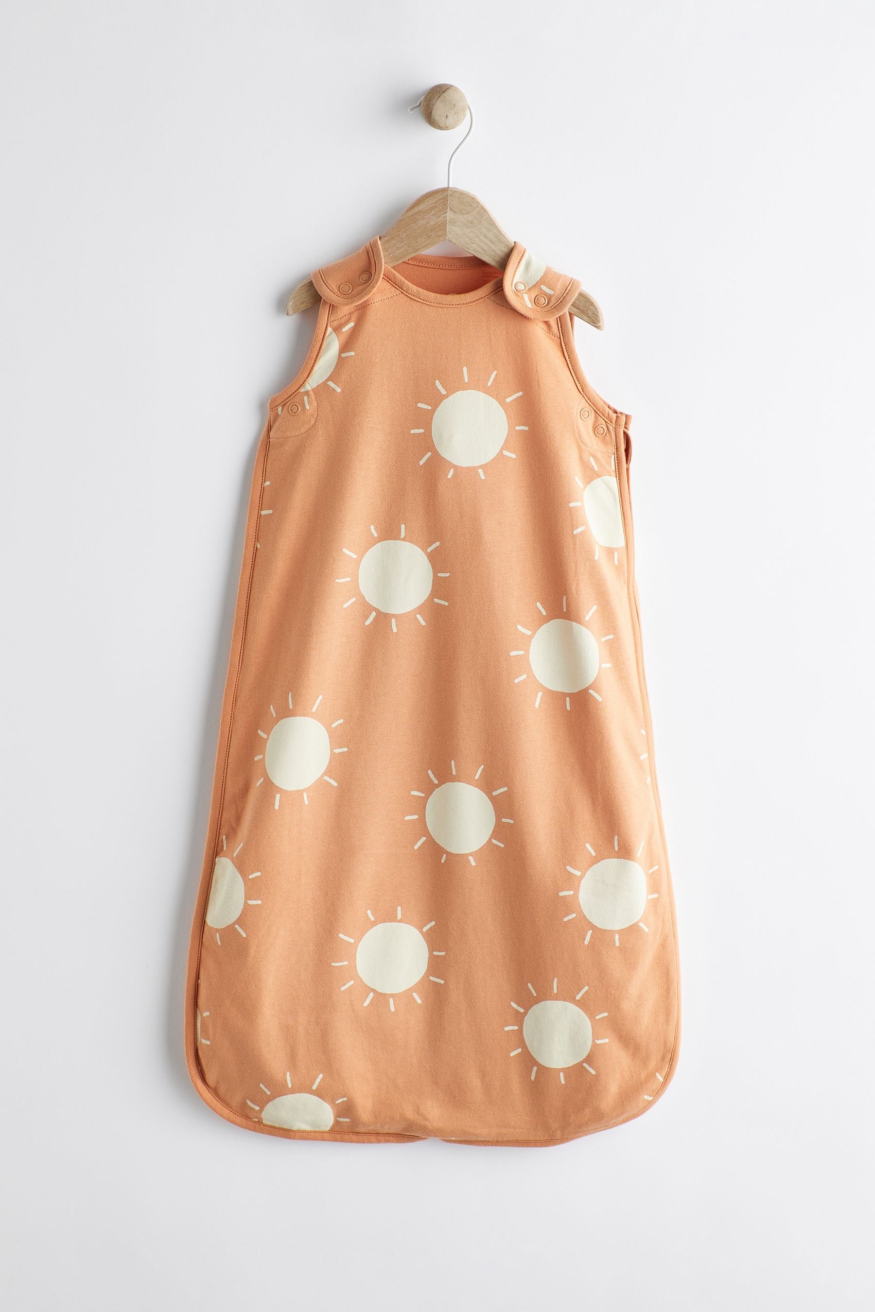 Rust Orange Sun 0.5 Tog Baby 100% Cotton Sleep Bag