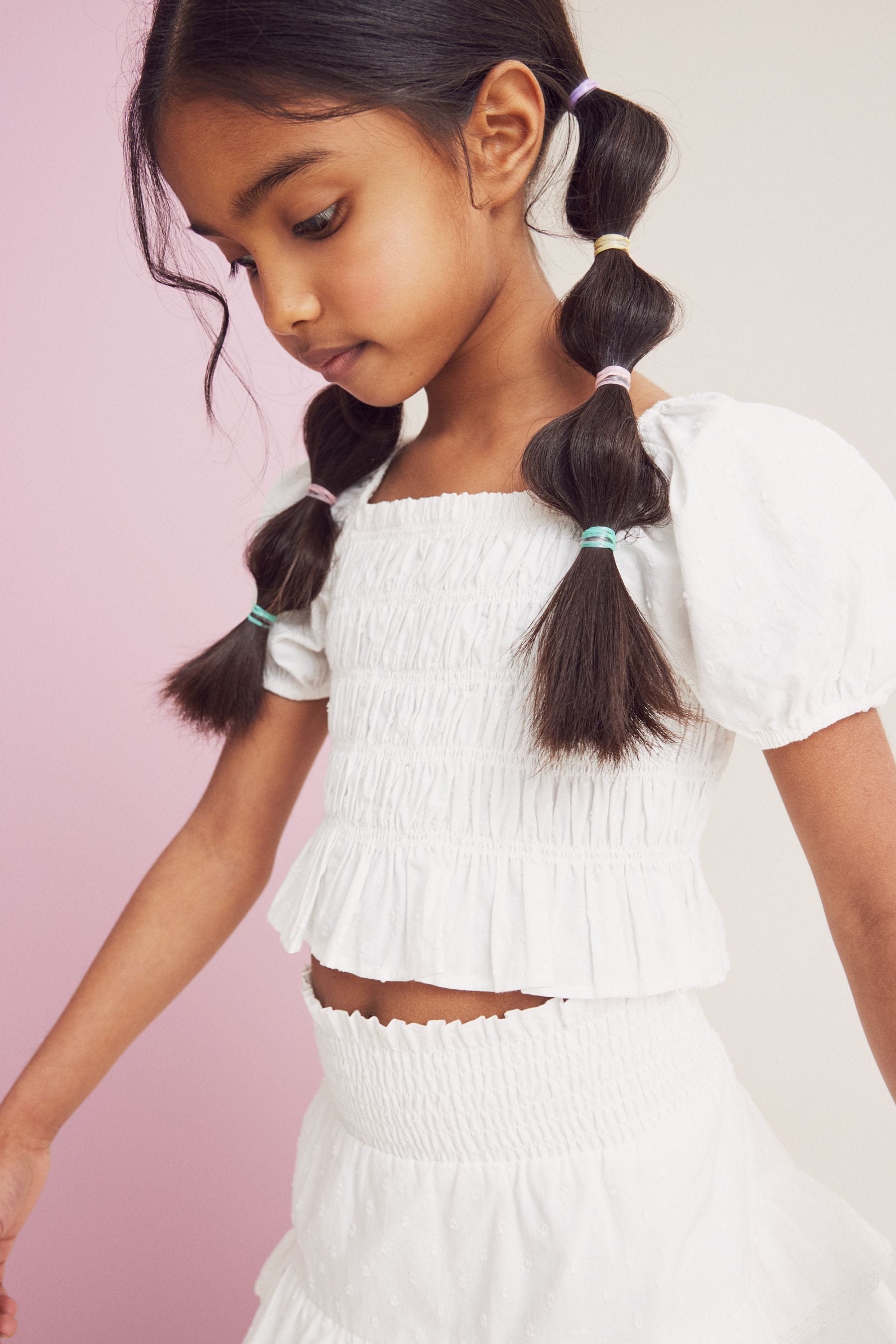 White Ruffle Co-ord Set (3-16yrs)