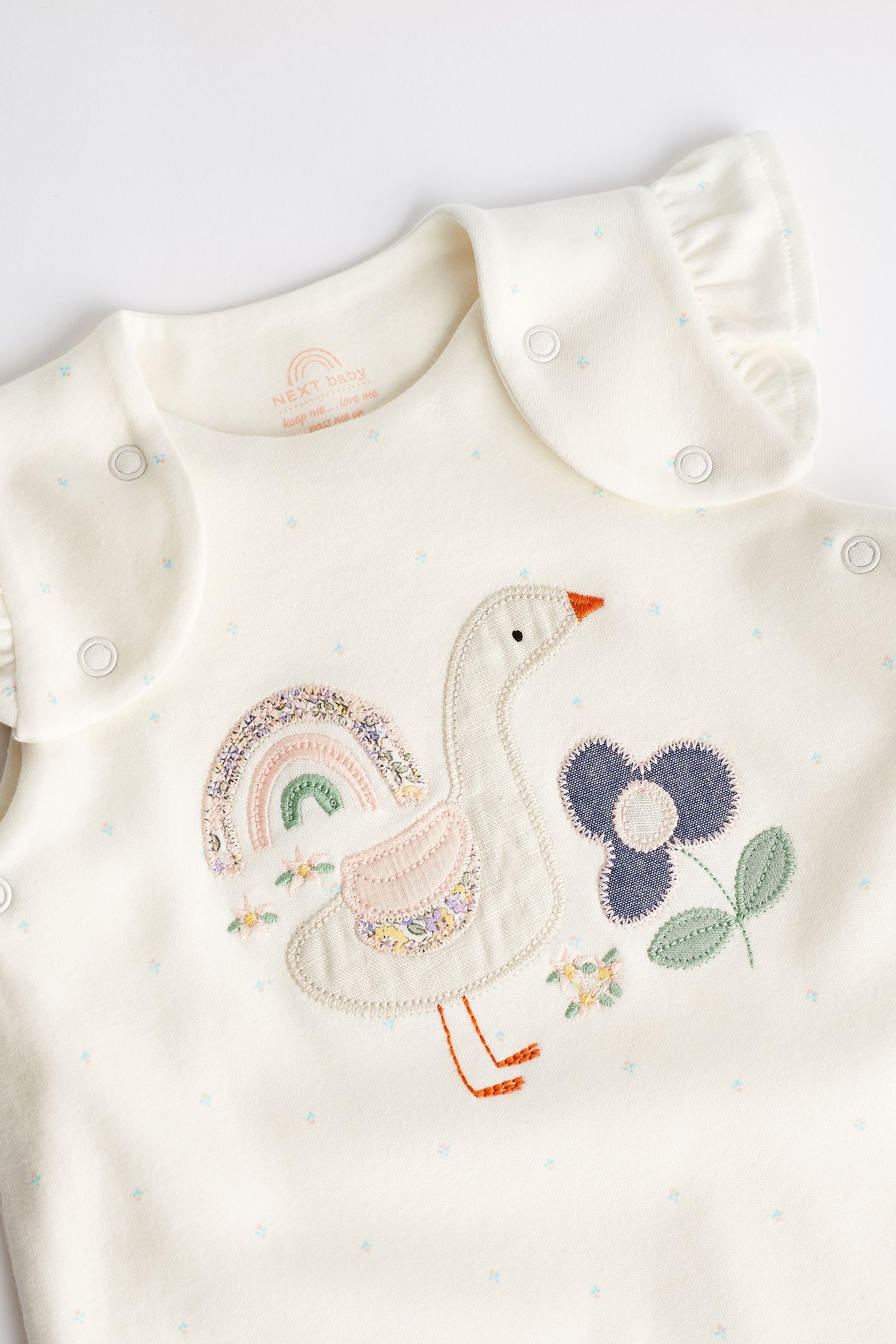 White Duck Applique 1 Tog  Baby 100% Cotton Sleep Bag