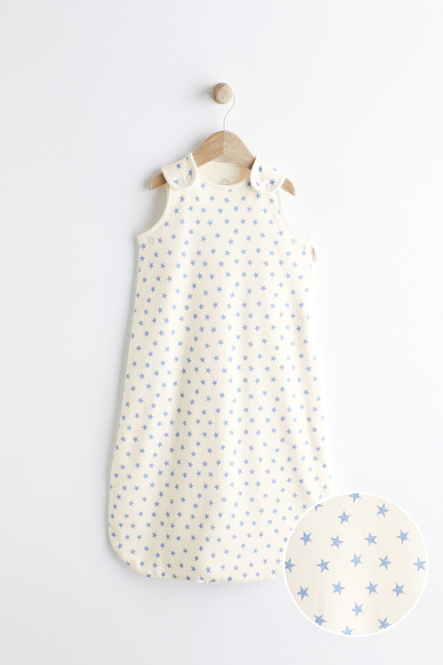 Blue Mini Star 1 Tog  Baby 100% Cotton Sleep Bag