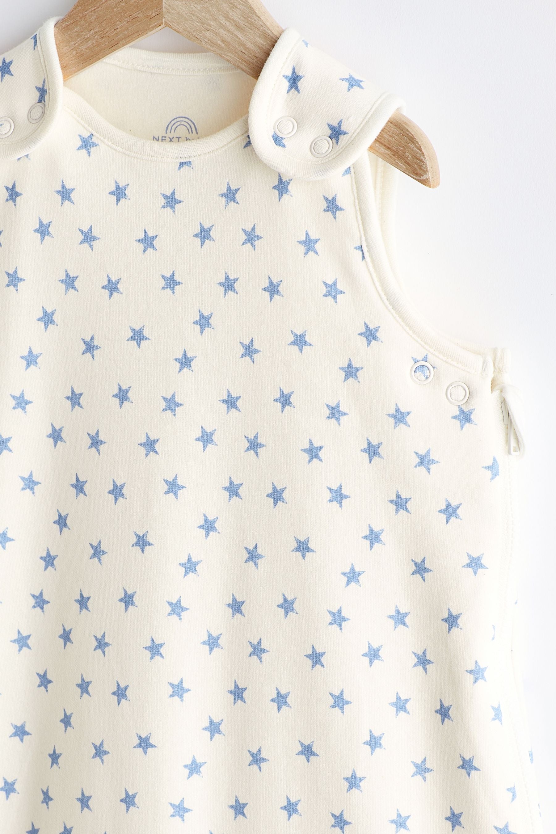 Blue Mini Star 1 Tog  Baby 100% Cotton Sleep Bag