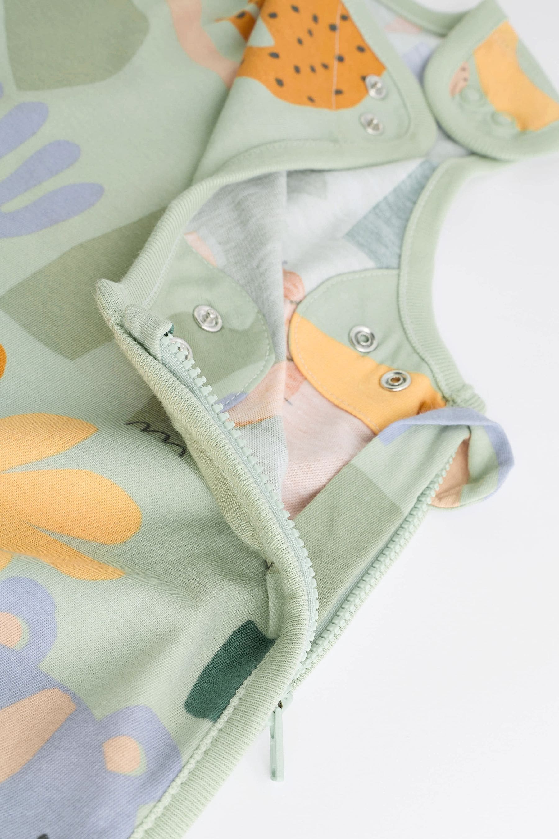 Green Safari Animals 0.5 Tog Baby 100% Cotton Sleep Bag