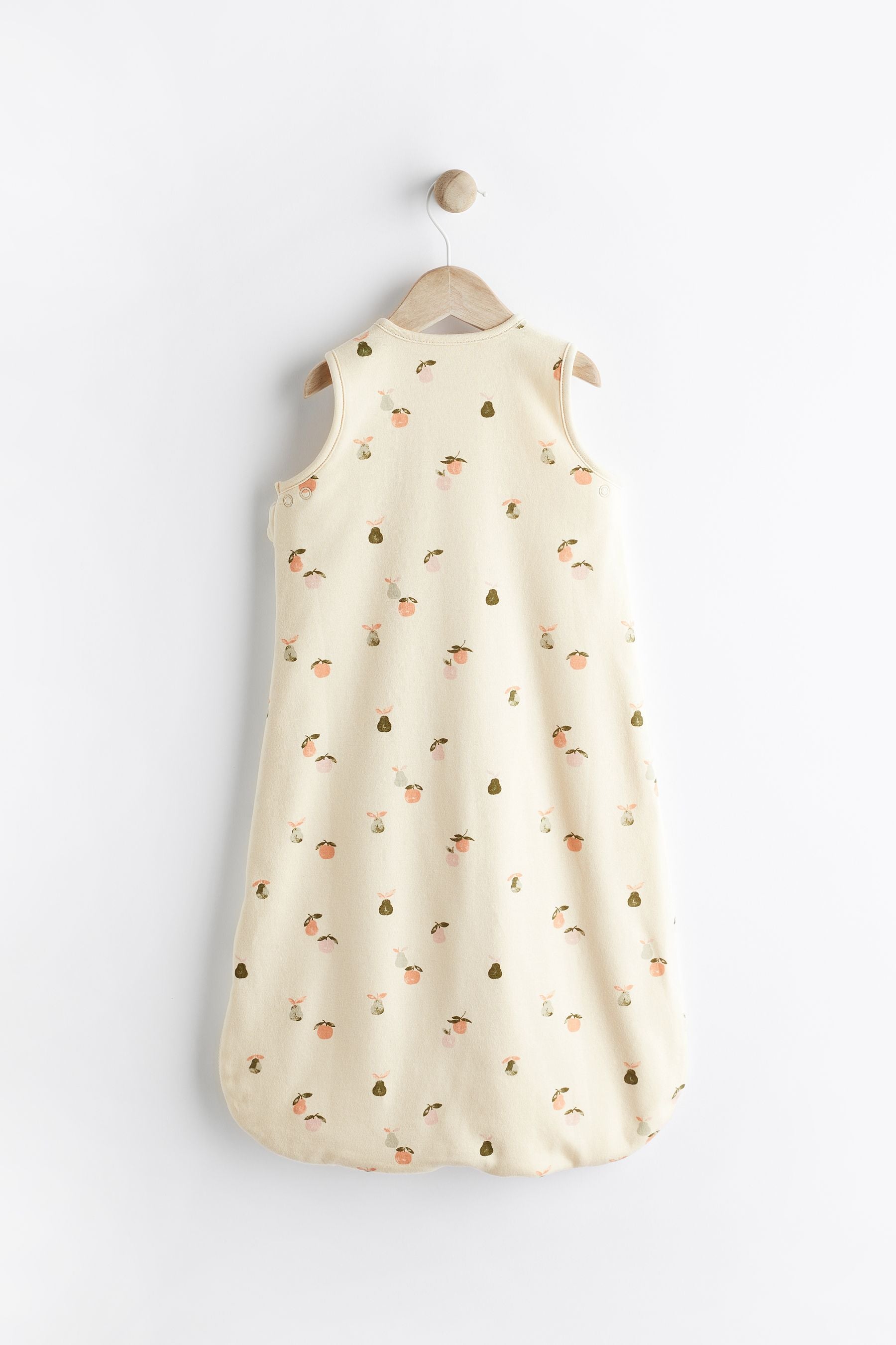 Beige Fruit Print 1 Tog  Baby 100% Cotton Sleep Bag