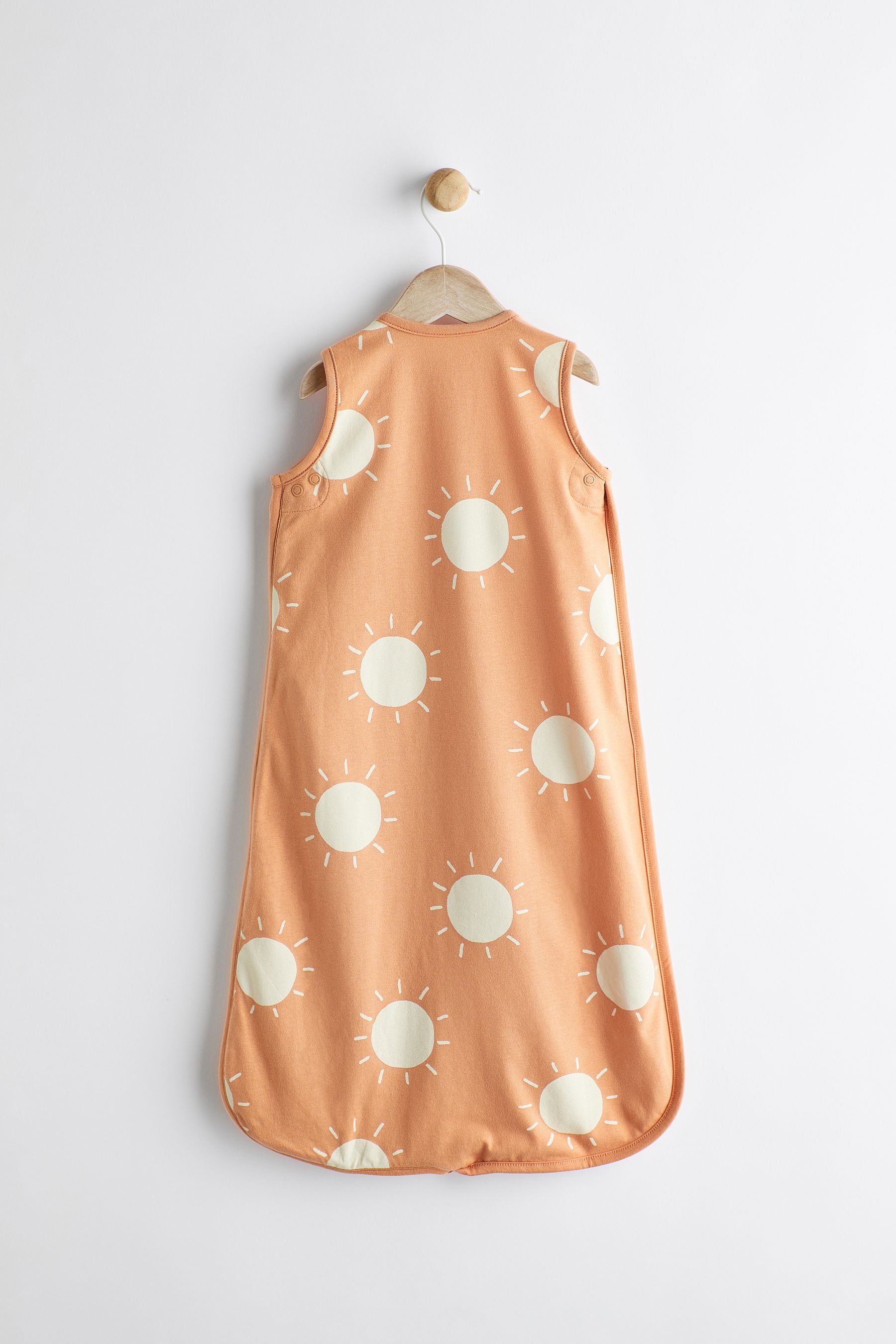 Rust Orange Sun 0.5 Tog Baby 100% Cotton Sleep Bag