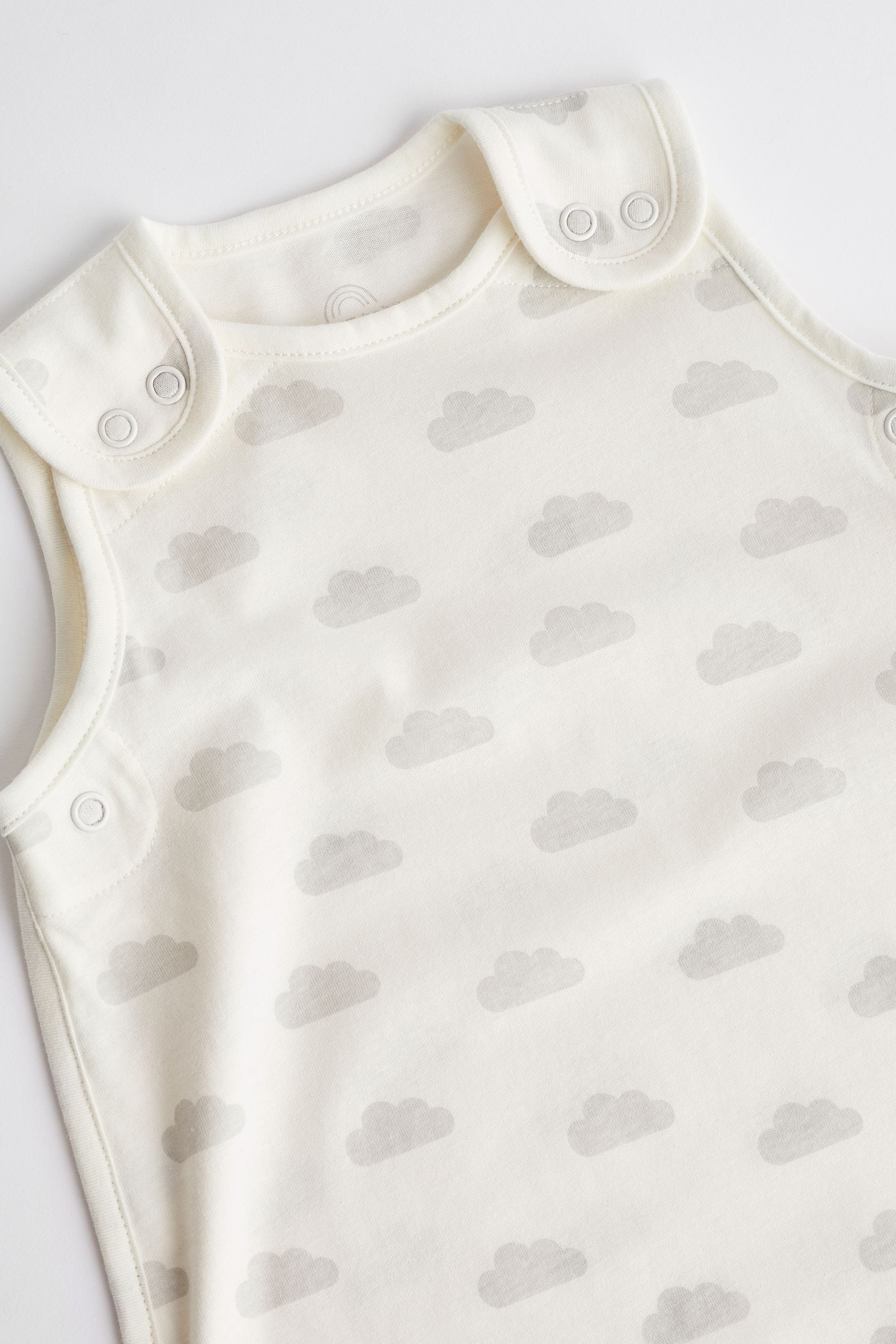 Grey Cloud Print 0.5 Tog Baby 100% Cotton Sleep Bag