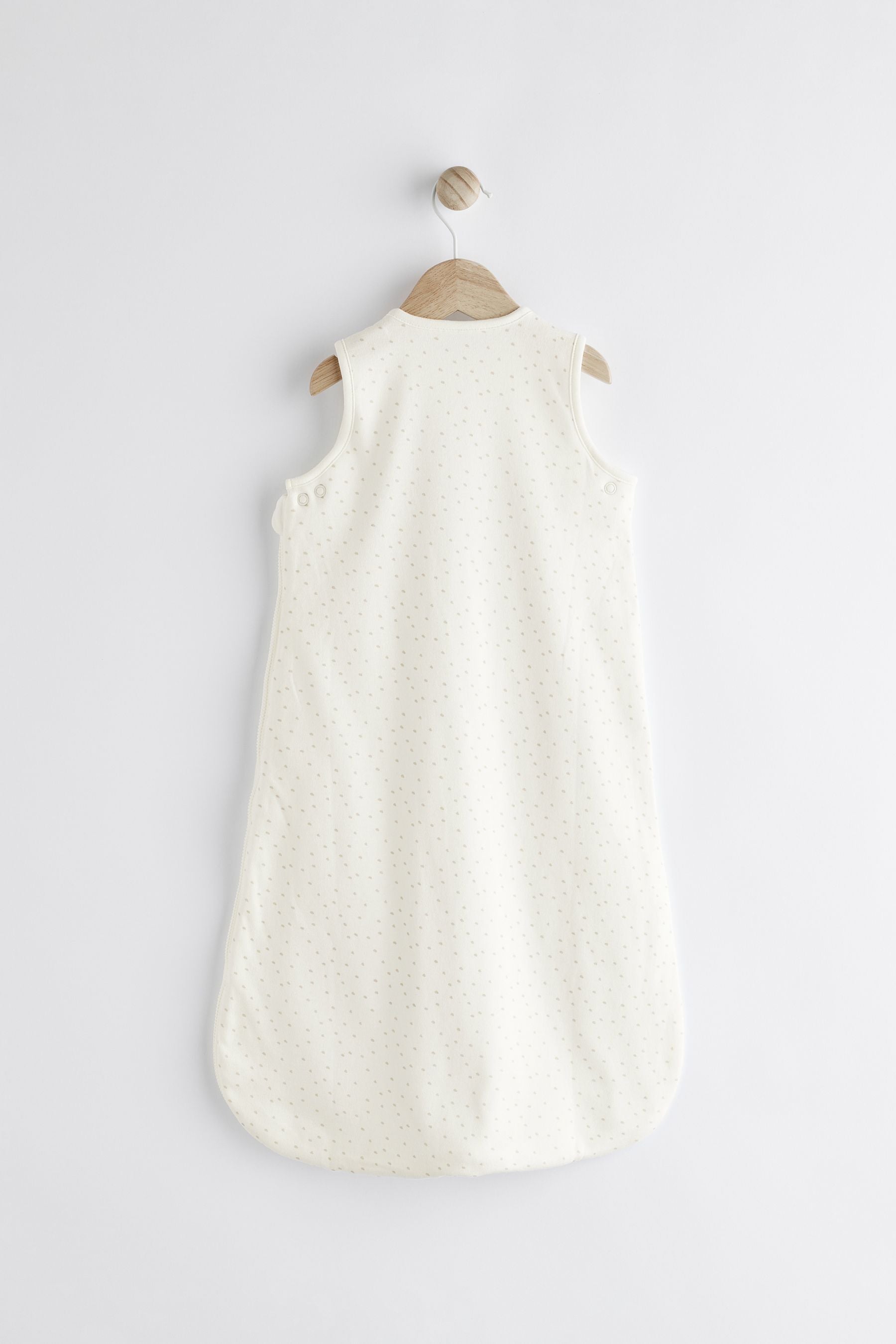 White New Here 1 Tog  Baby 100% Cotton Sleep Bag