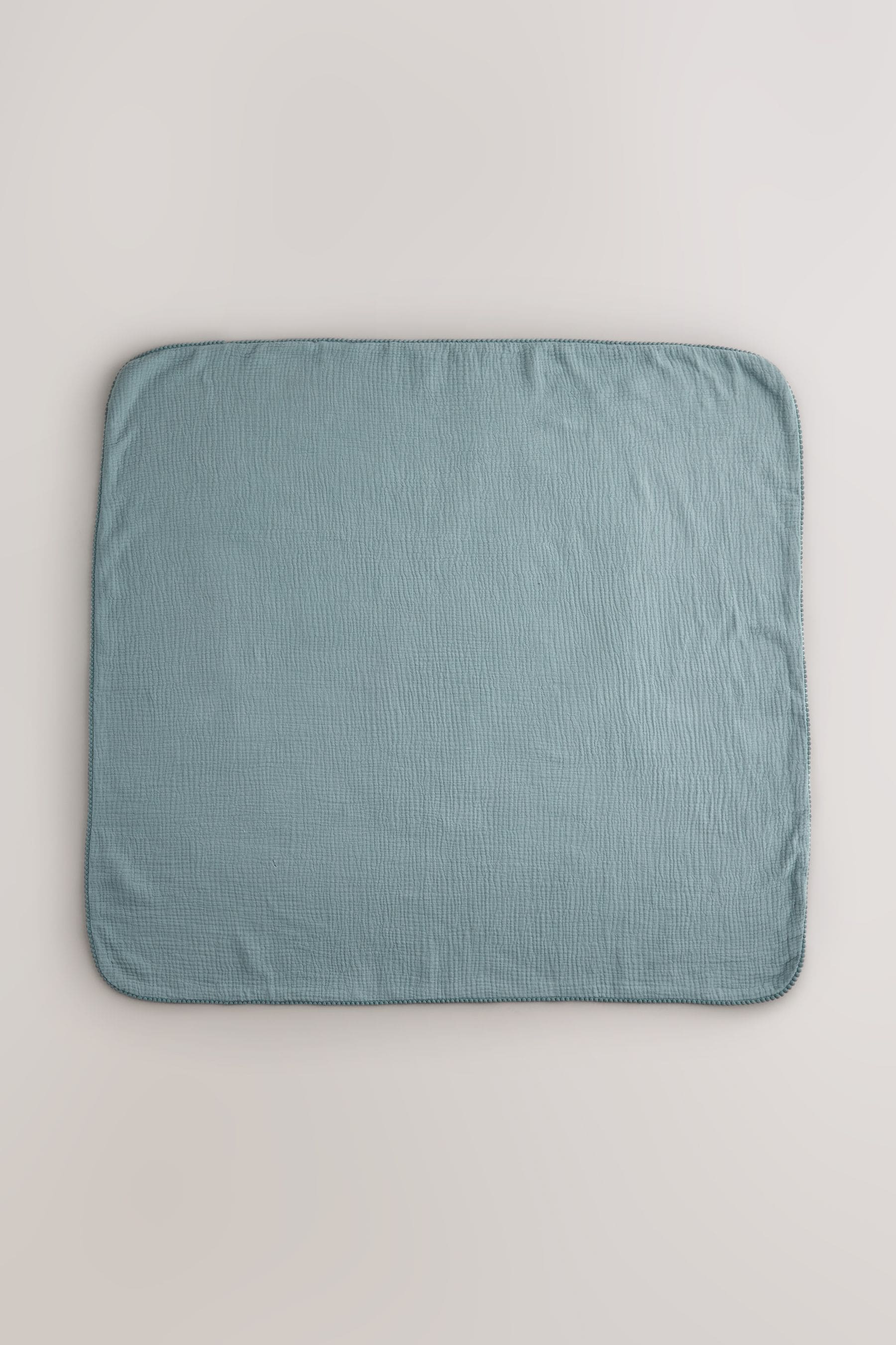 Blue Pom Baby 100% Cotton Muslin Blanket