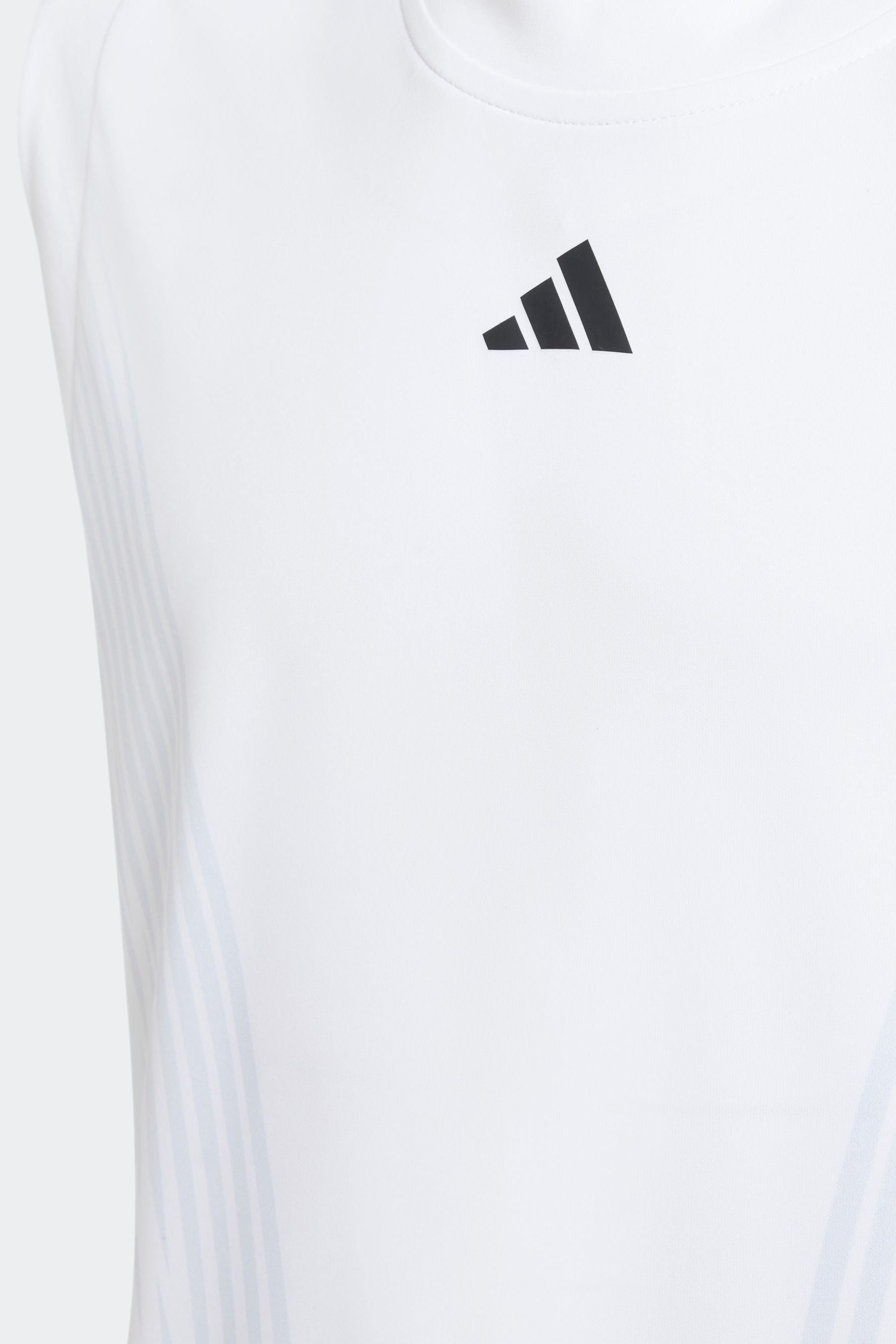 adidas White Tennis Girls Pro Tank