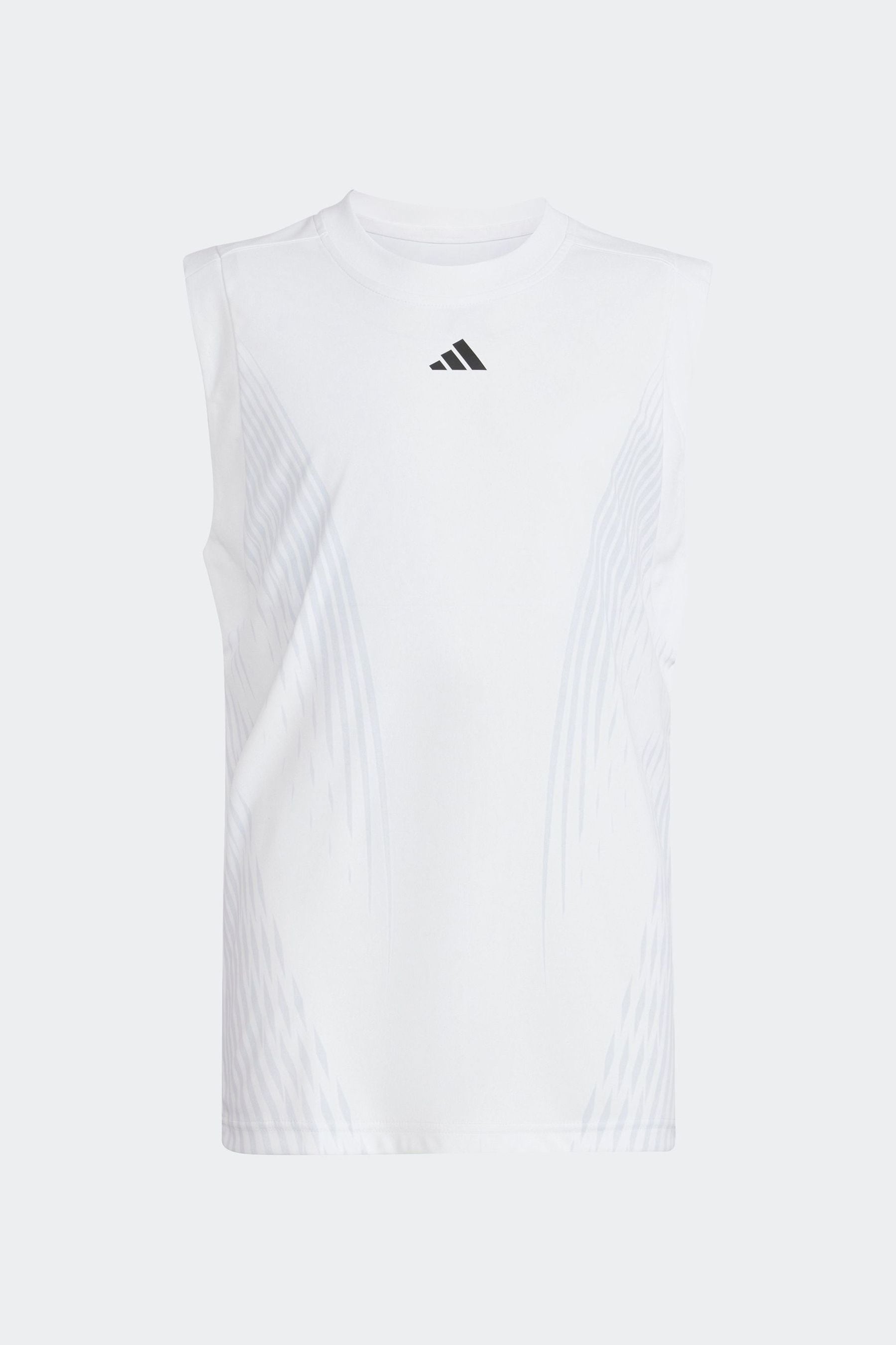 adidas White Tennis Girls Pro Tank