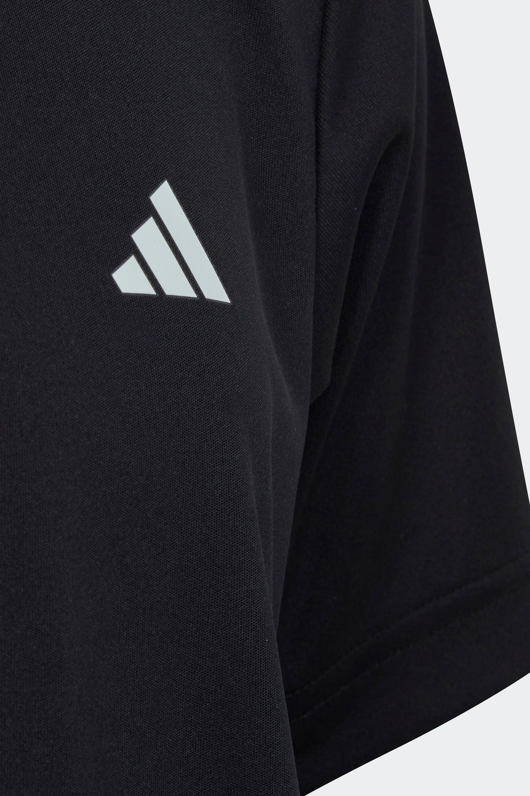 adidas Black Tennis Club 3 Stripe T-Shirt