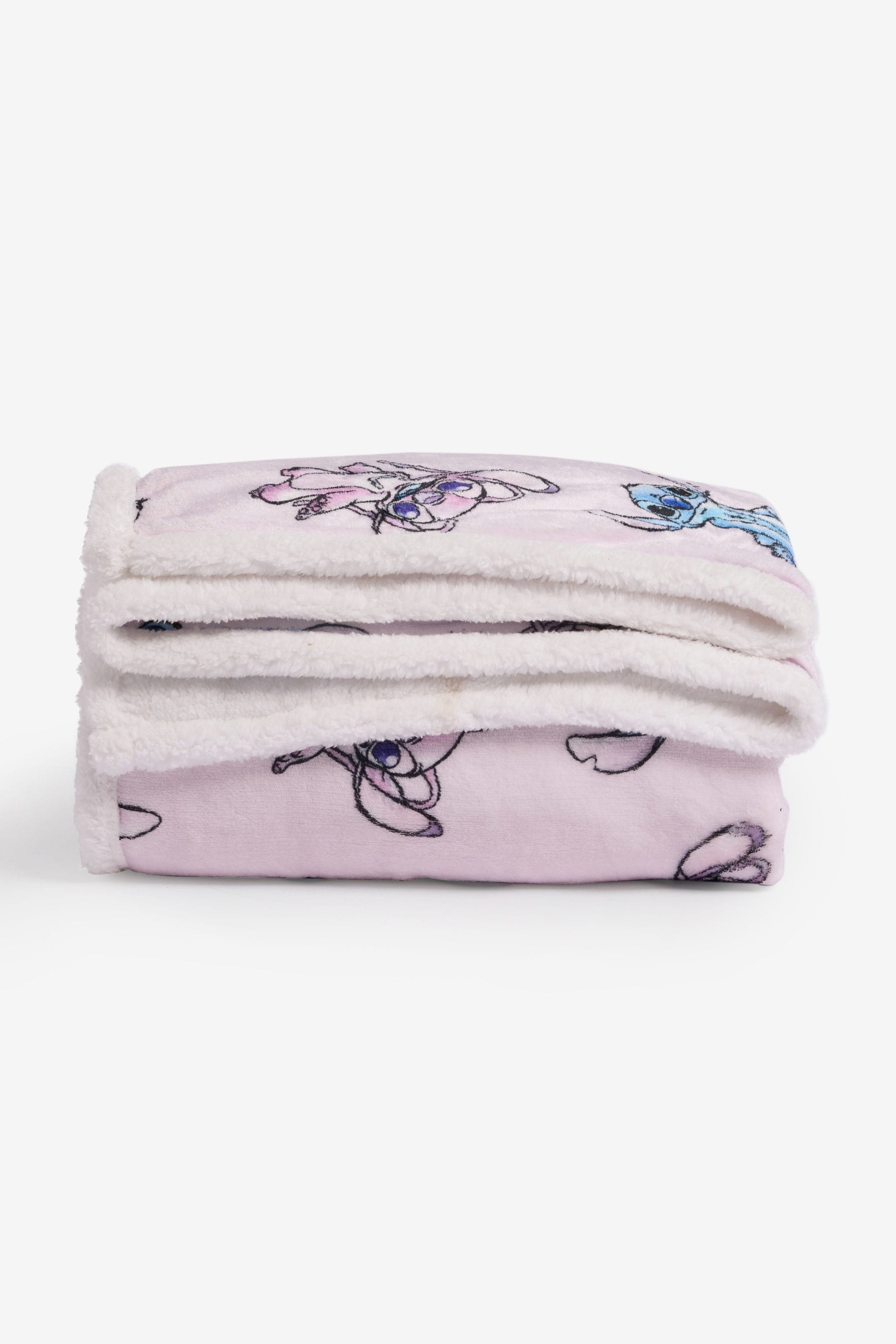 Pink Stitch Super Soft Fleece Throw Blanket