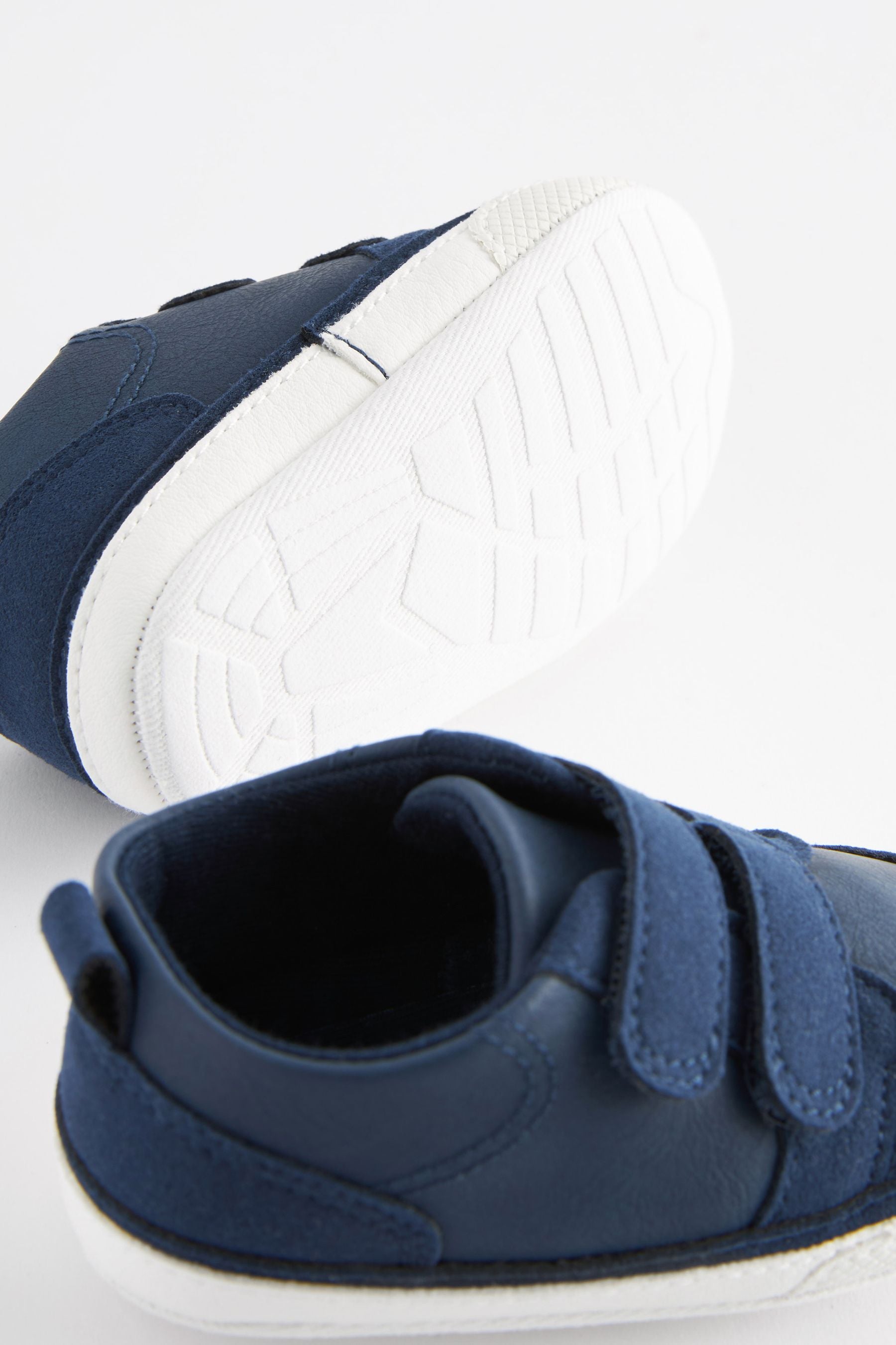 Navy Blue Two Strap Baby Trainers (0-24mths)