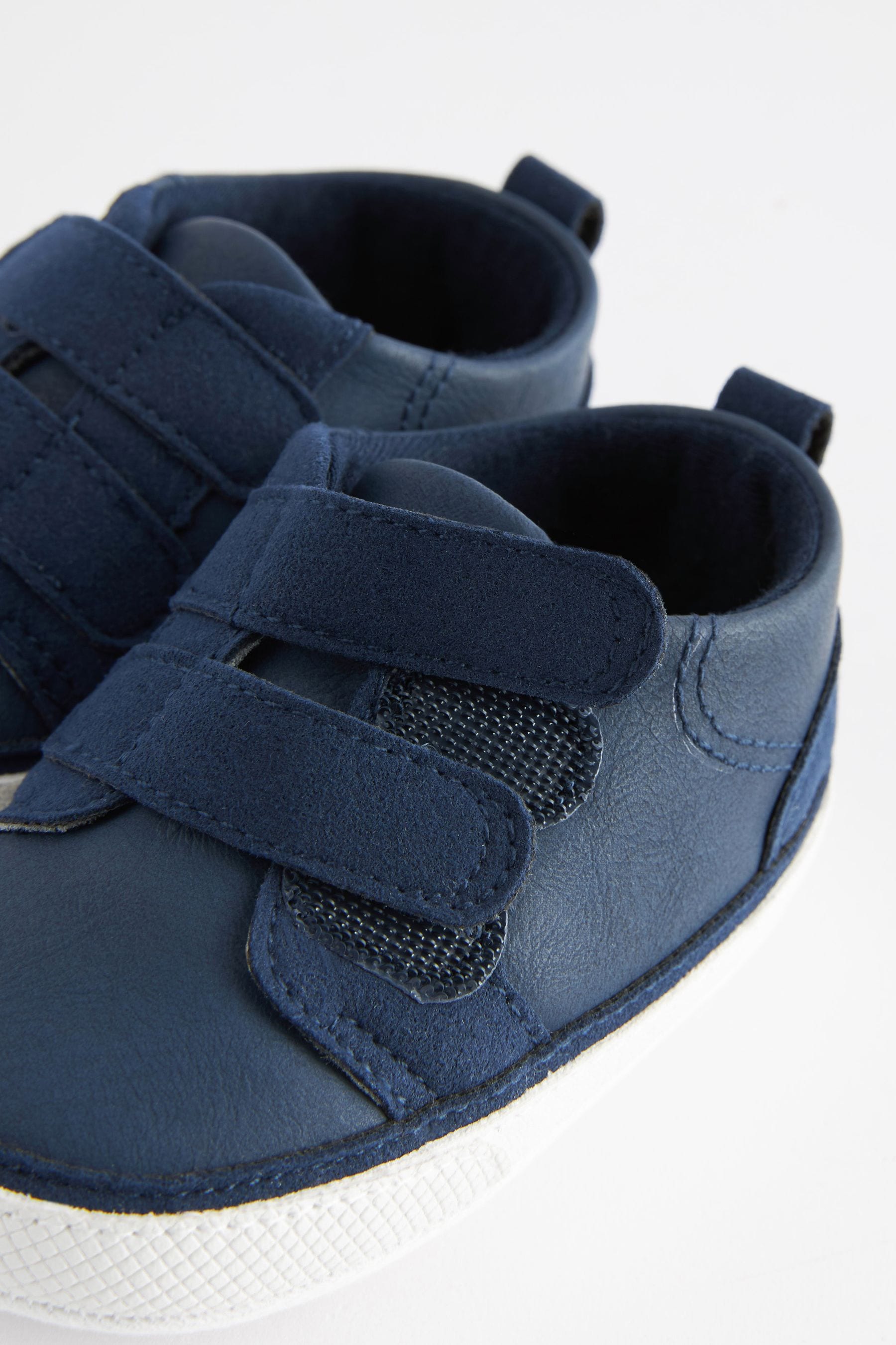 Navy Blue Two Strap Baby Trainers (0-24mths)