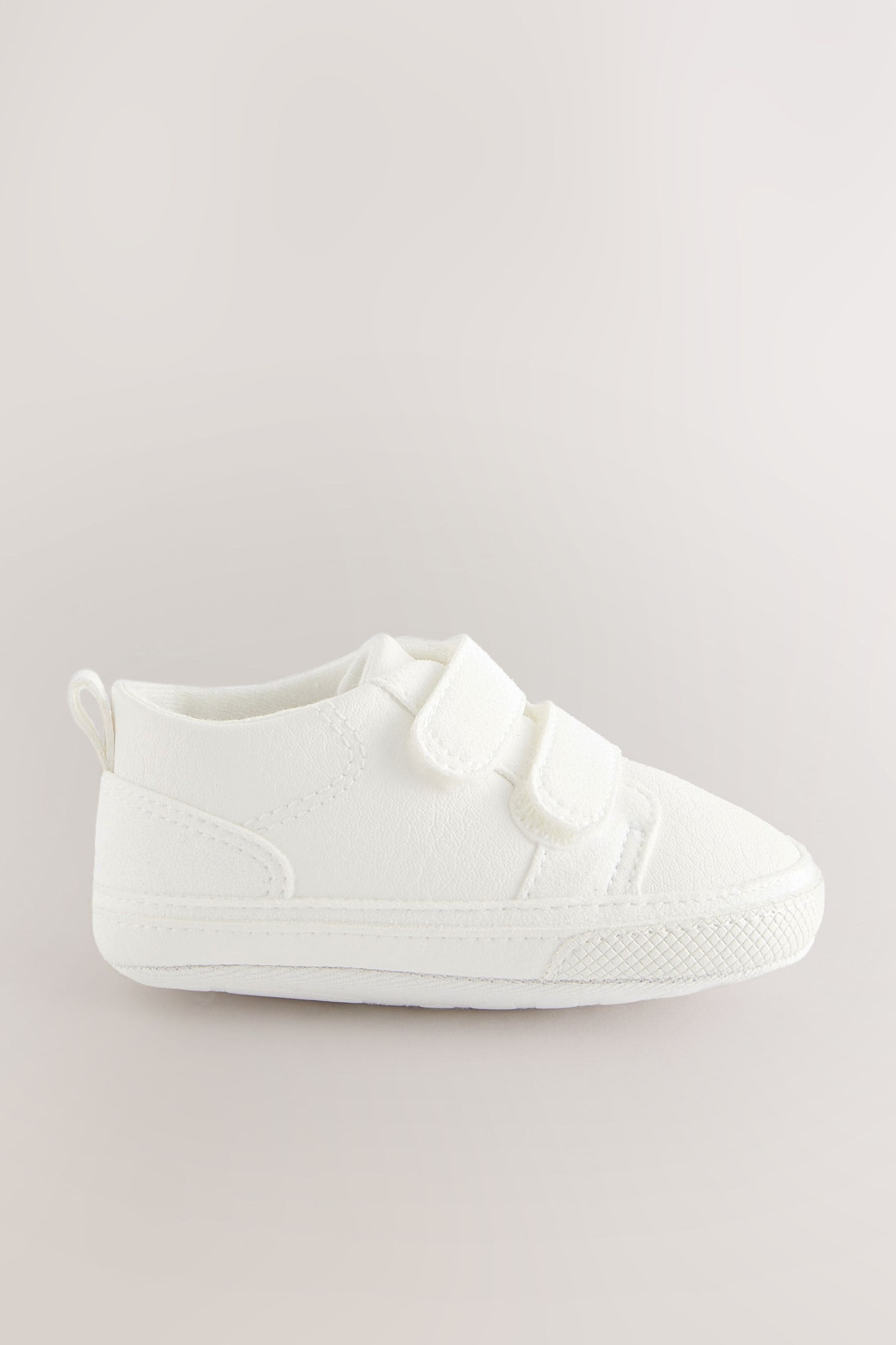 White Two Strap Baby Trainers (0-24mths)