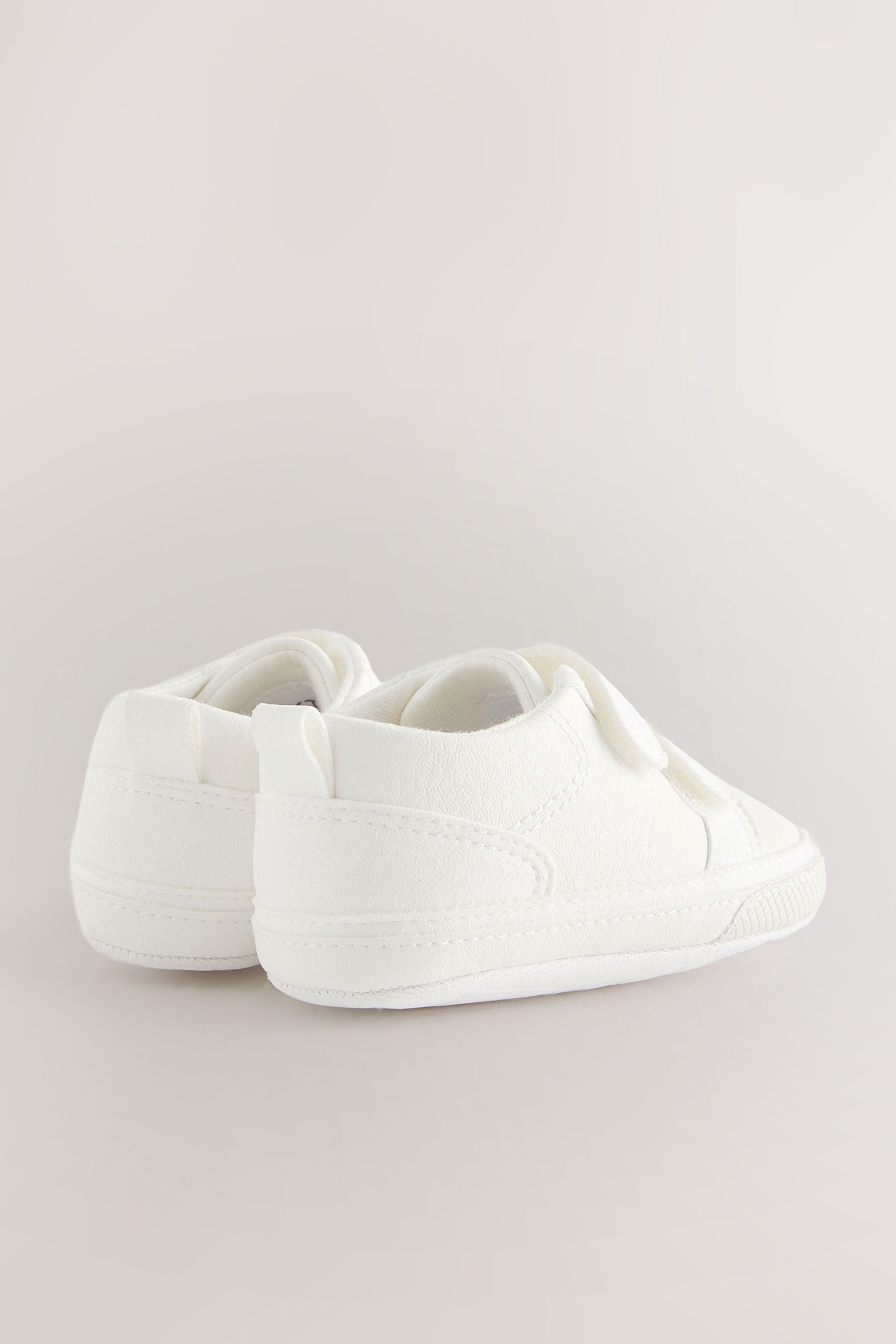 White Two Strap Baby Trainers (0-24mths)