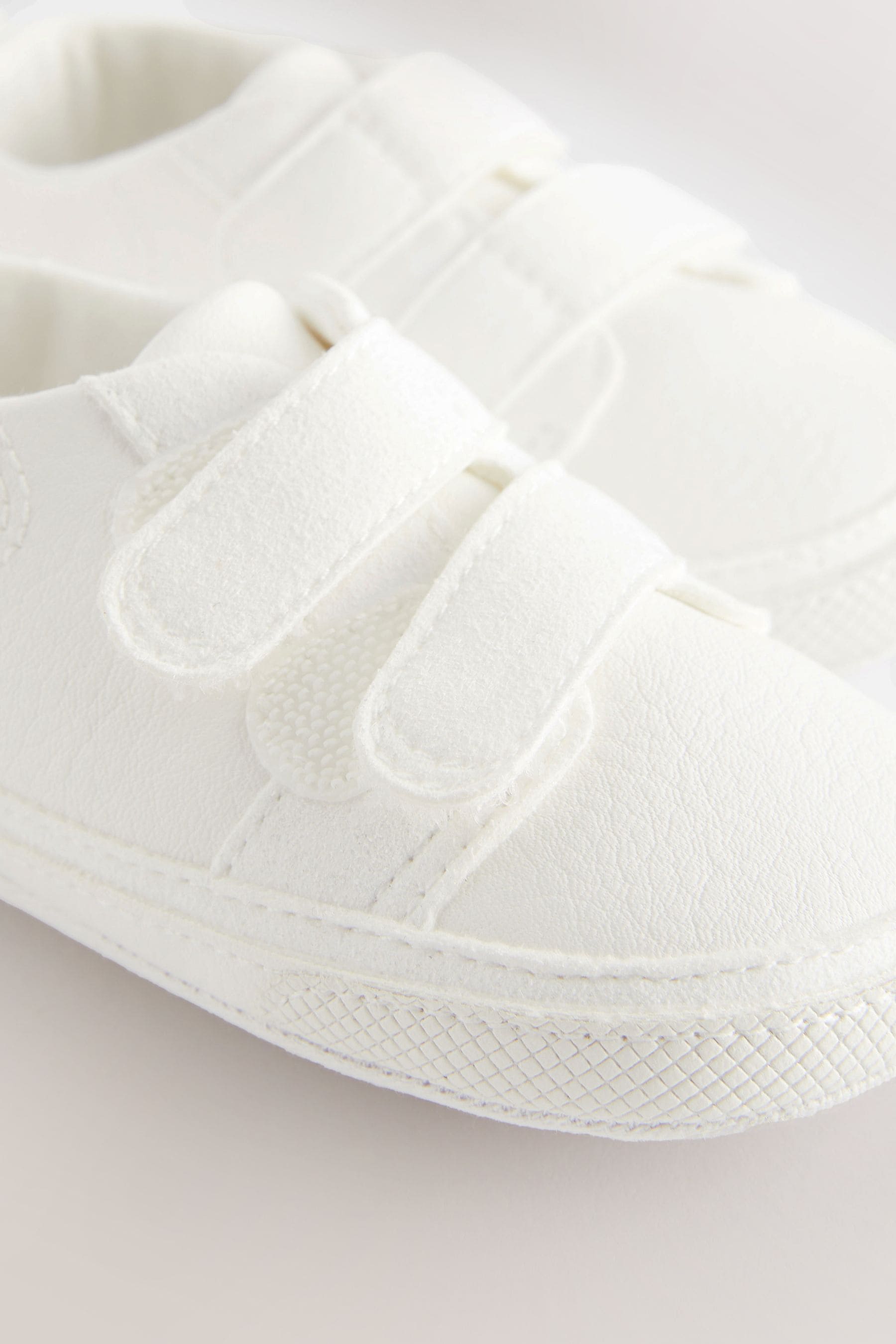 White Two Strap Baby Trainers (0-24mths)