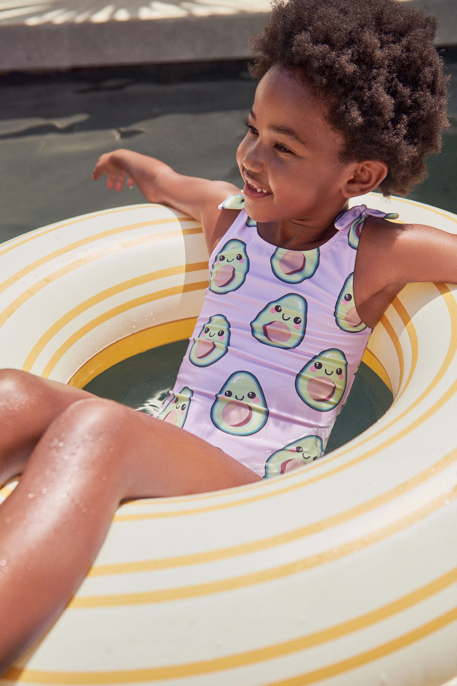 Lilac Purple Avocado Swimsuit (3-16yrs)