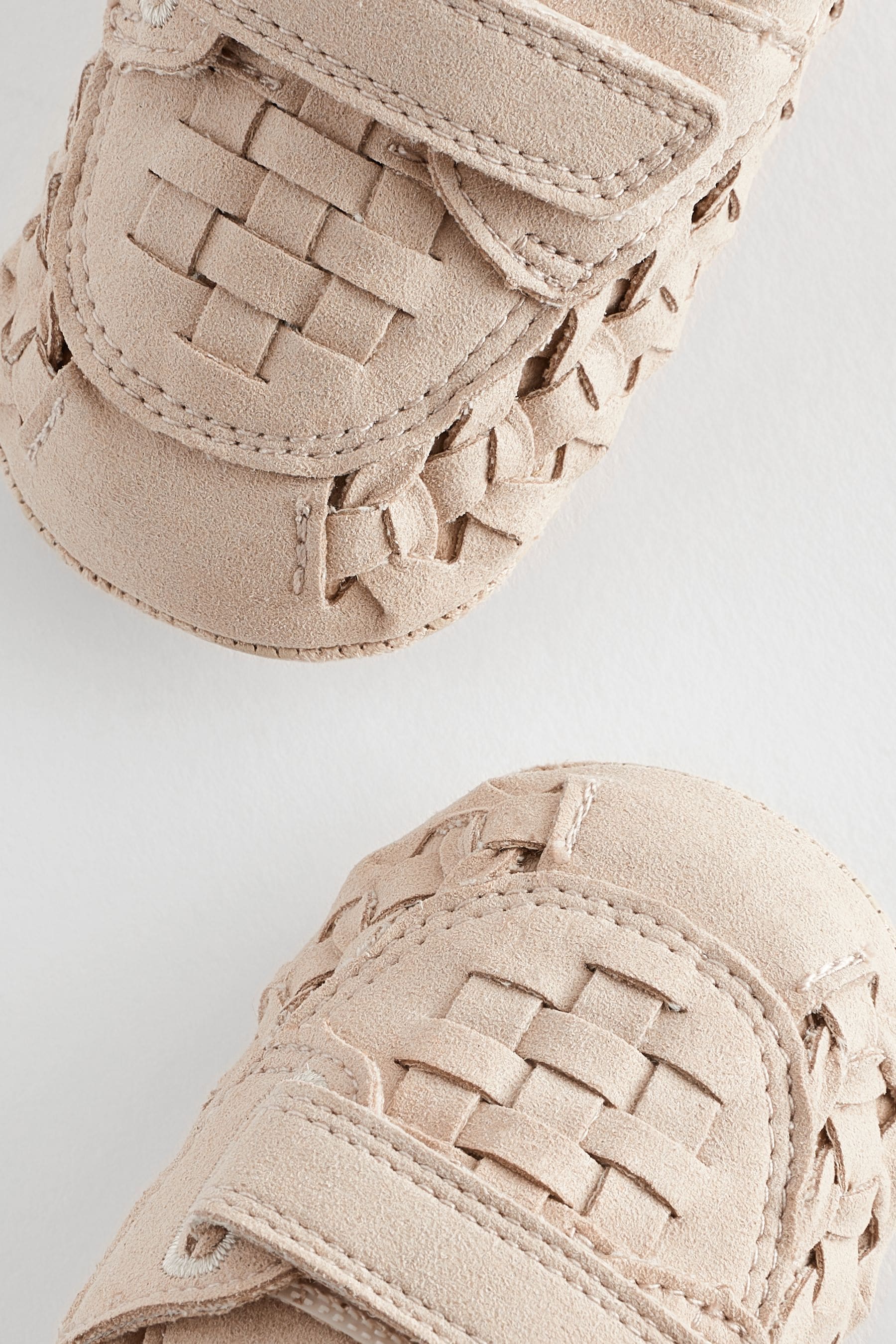 Stone Neutral Woven Baby Loafers (0-24mths)