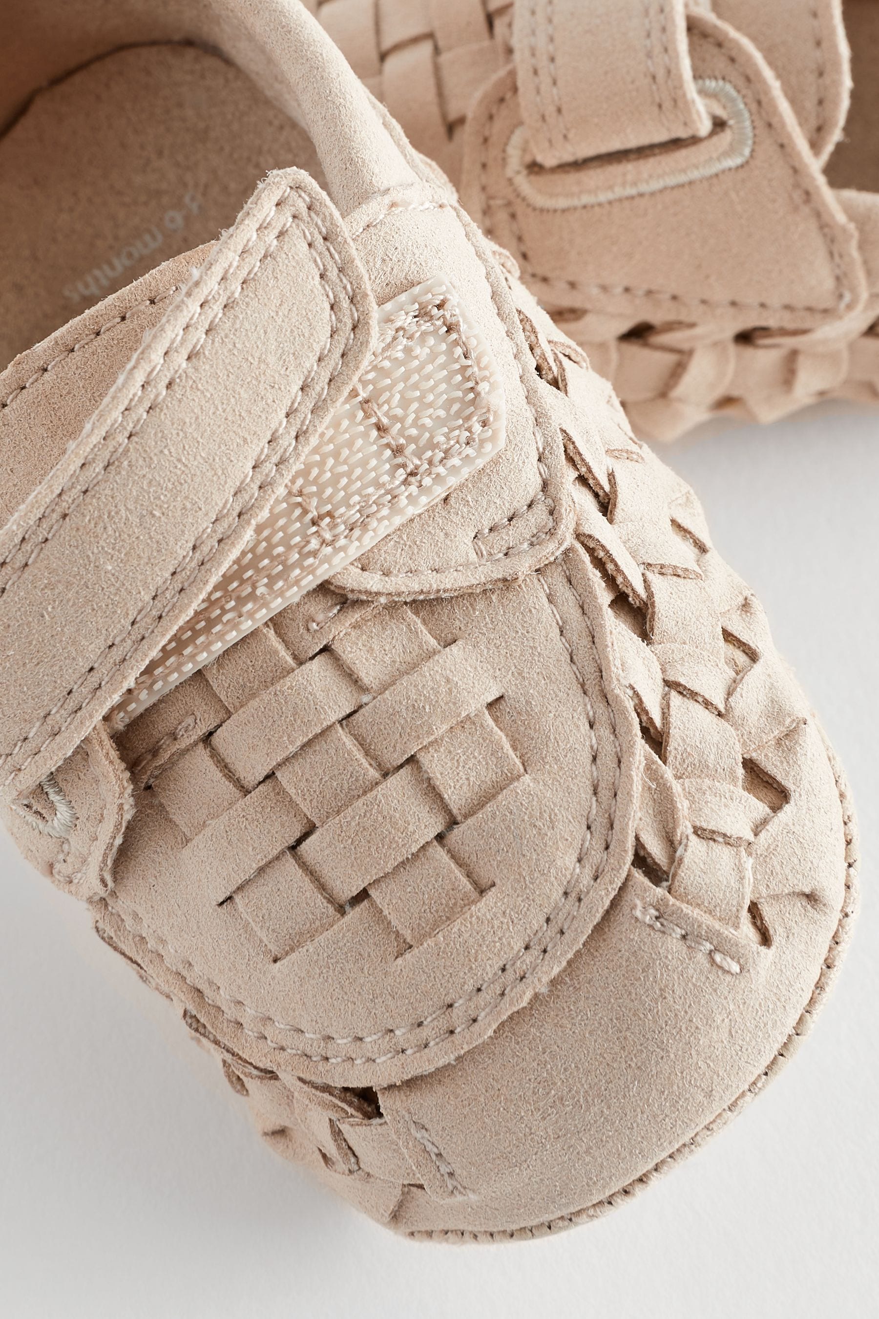 Stone Neutral Woven Baby Loafers (0-24mths)