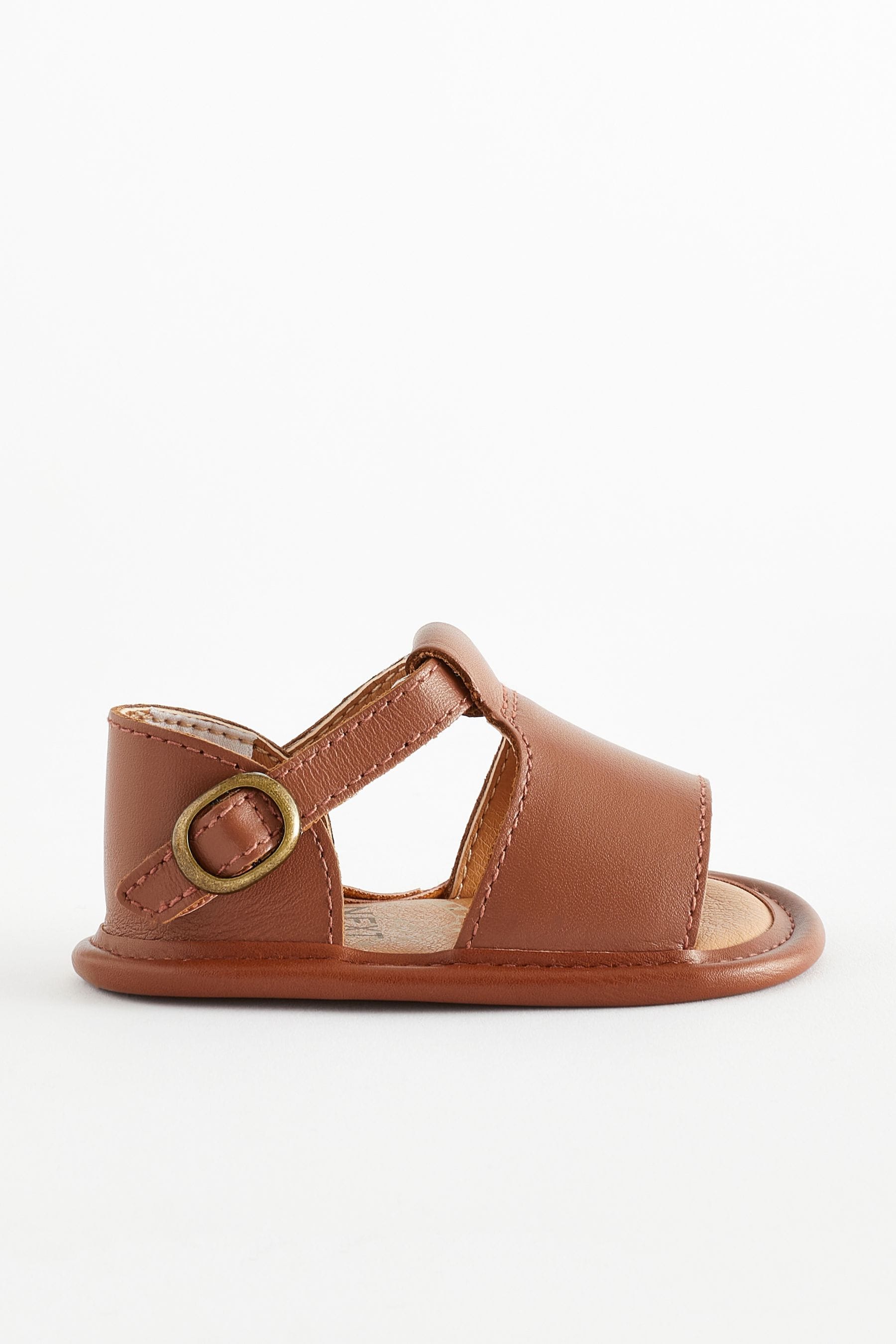 Tan Brown Leather Baby Sandals (0-24mths)