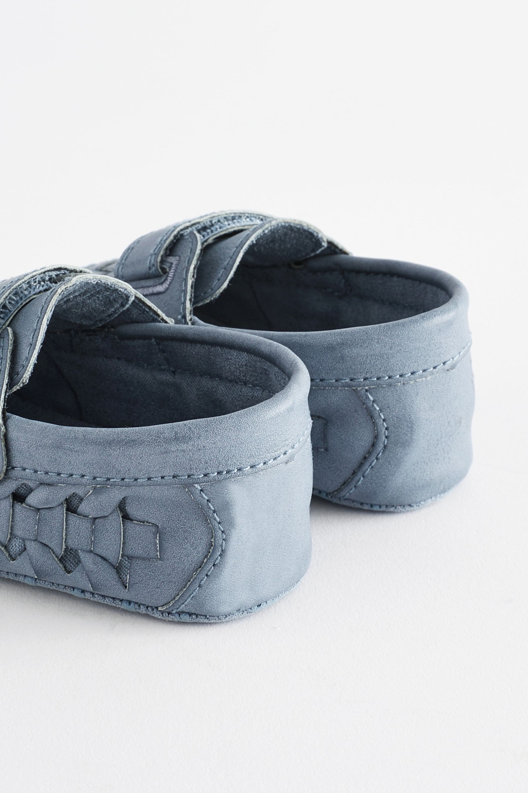 Blue Woven Baby Loafers (0-24mths)