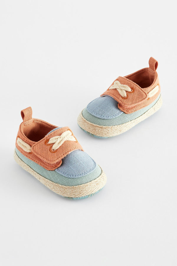 Bright Colourblock Baby Boat Shoes (0-24mths)