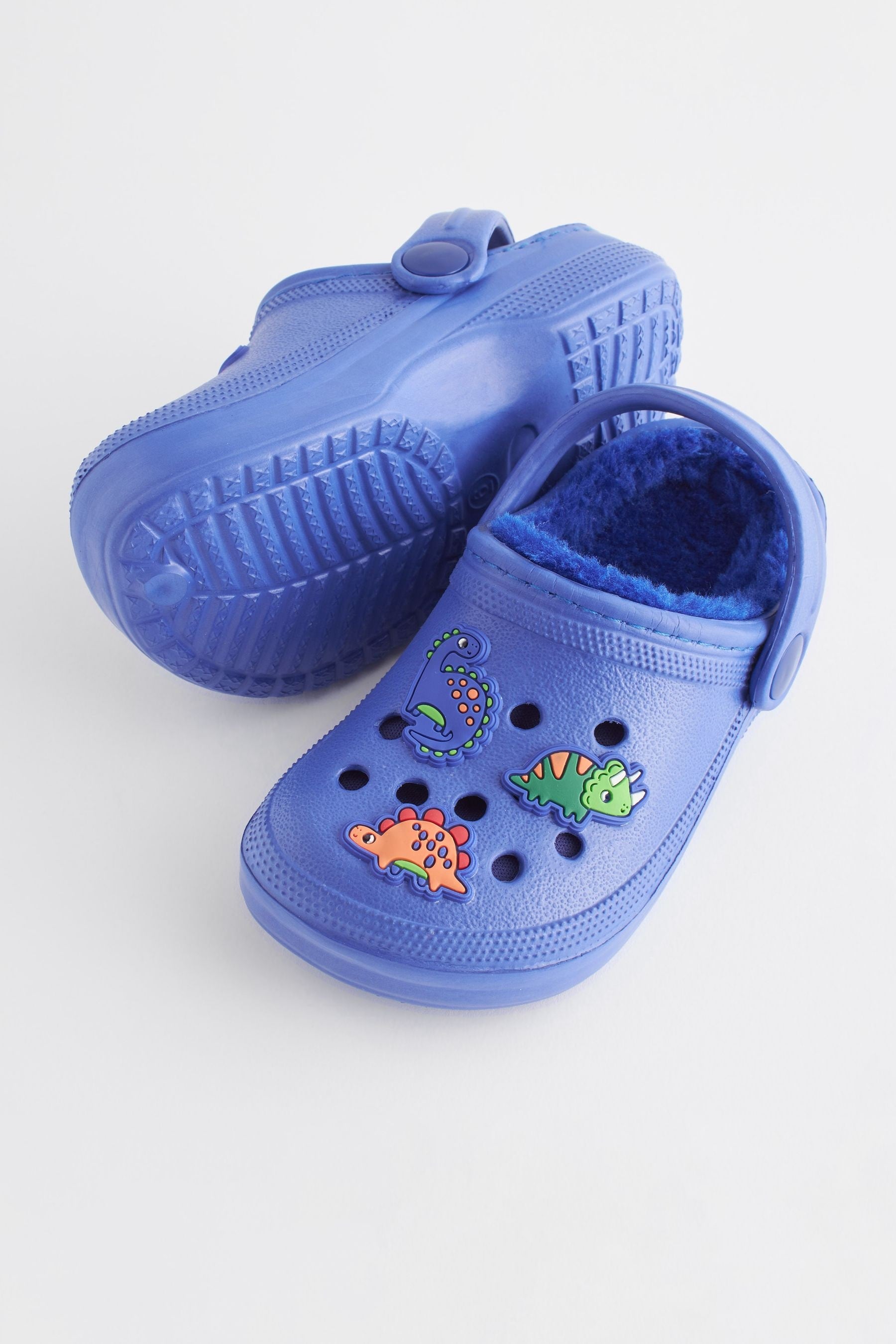 Navy Blue Dino Slipper Clogs