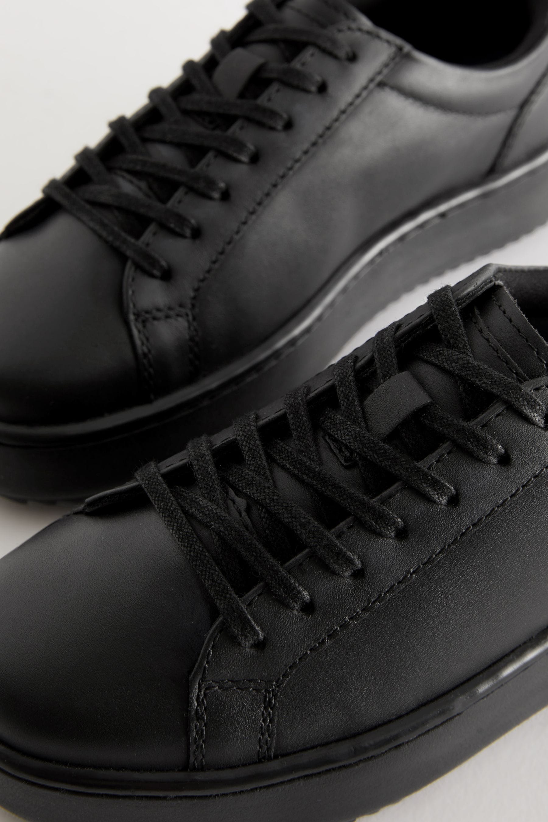 Black School Leather Lace Up Shoes