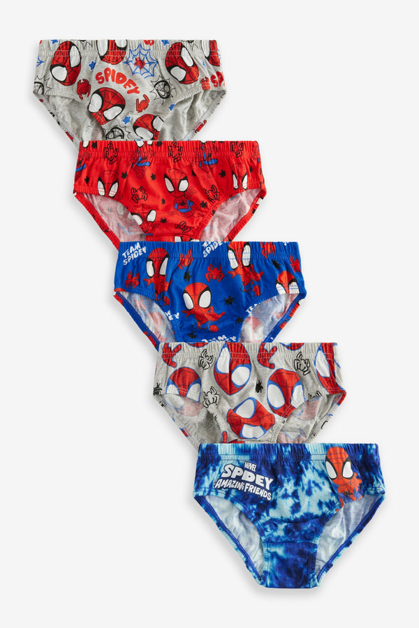 Spiderman 100% Cotton Briefs 5 Pack (1.5-10yrs)