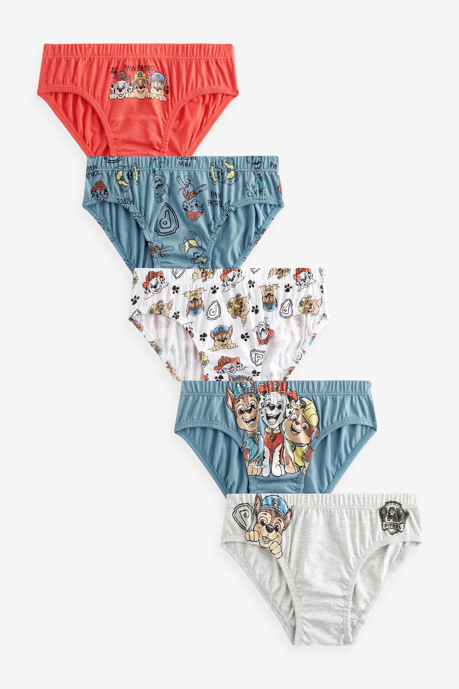 Paw Patrol Briefs 5 Pack (1.5-10yrs)