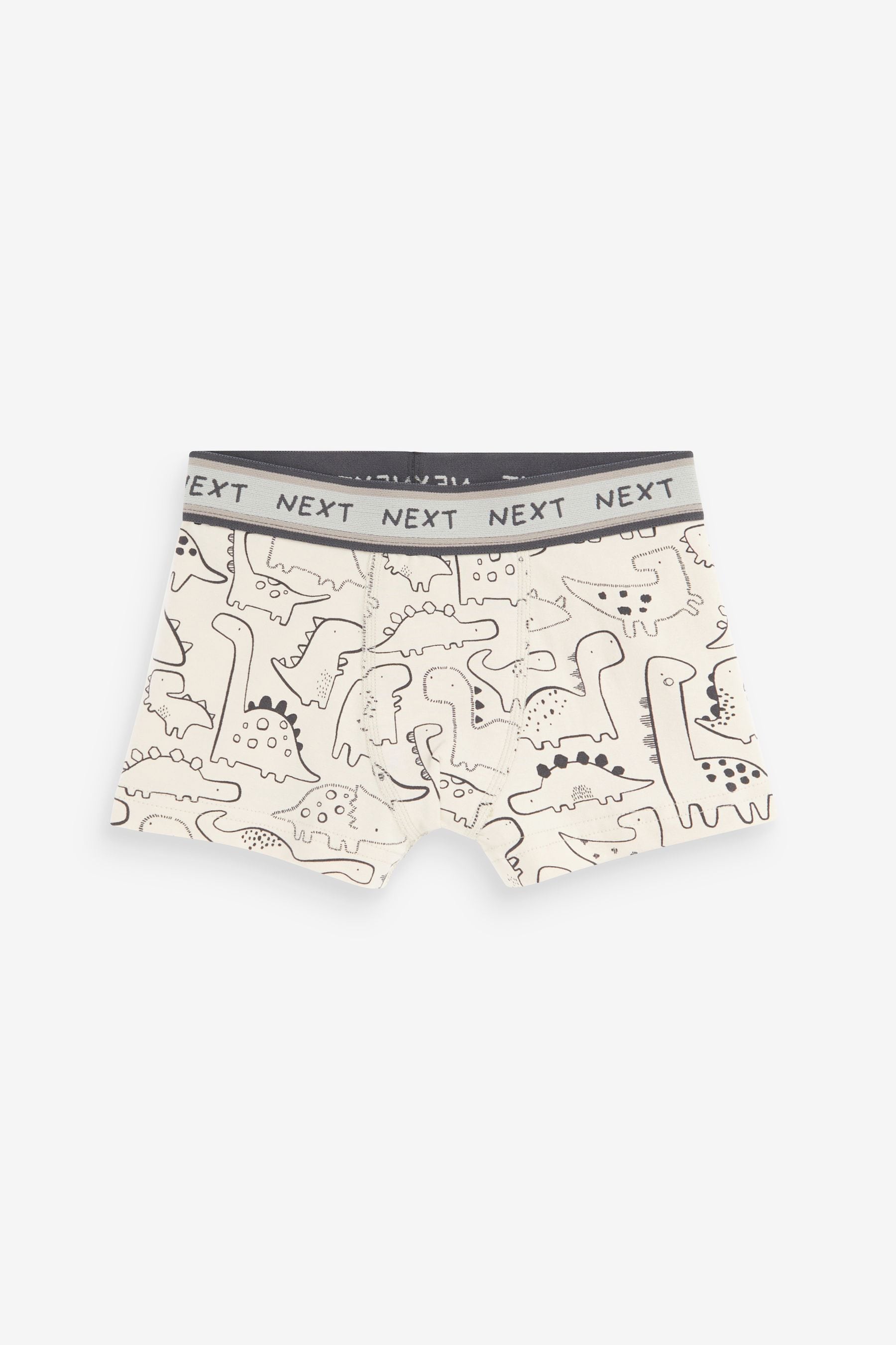 Monochrome Dino Print Mini Bright Trunks 5 Pack (1.5-12yrs)