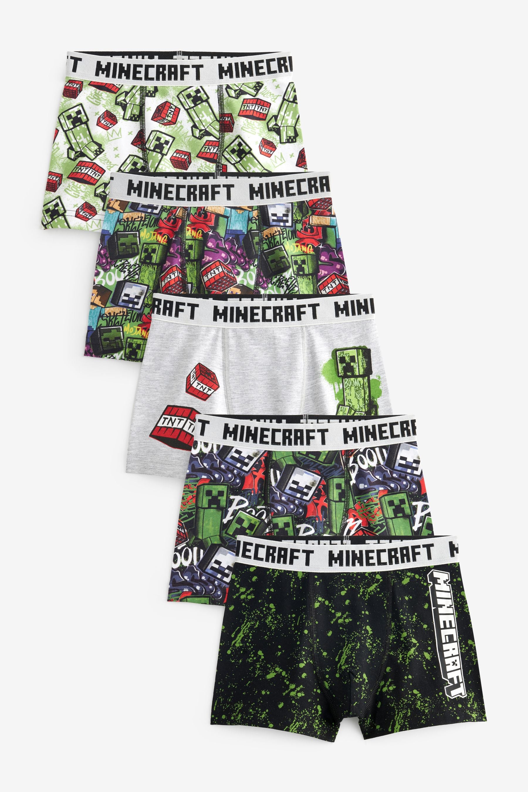 Minecraft License Trunks 5 Pack (3-16yrs)