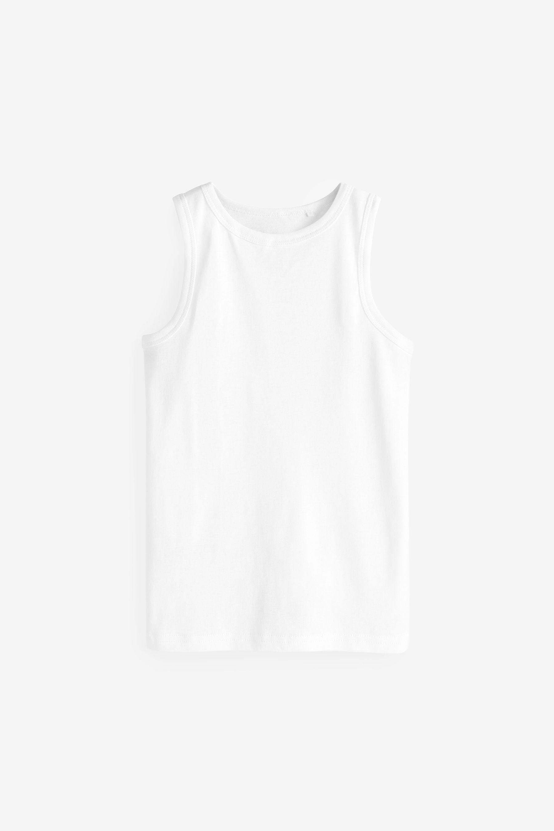 White Organic Cotton Vests 10 Pack (1.5-16yrs)