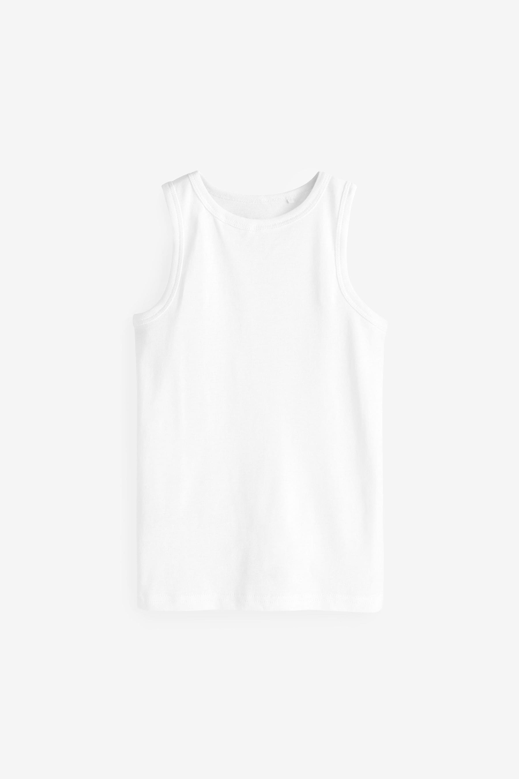 White Organic Cotton Vests 10 Pack (1.5-16yrs)